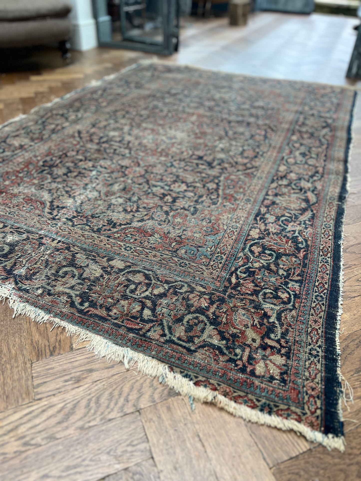 Antique Persian Kashan Rug