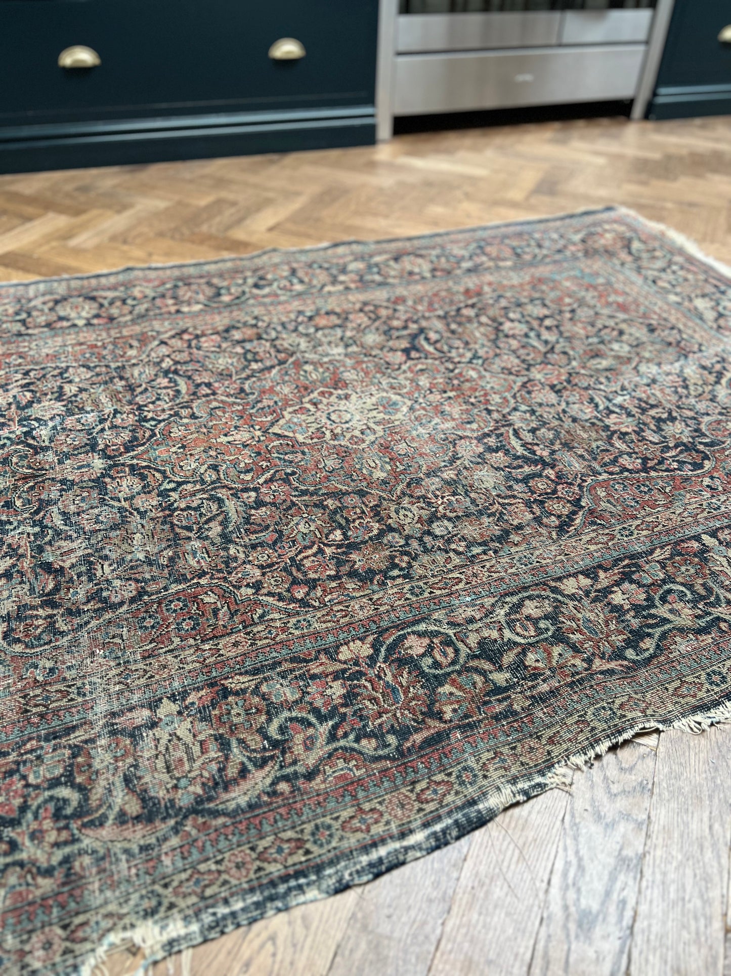 Antique Persian Kashan Rug