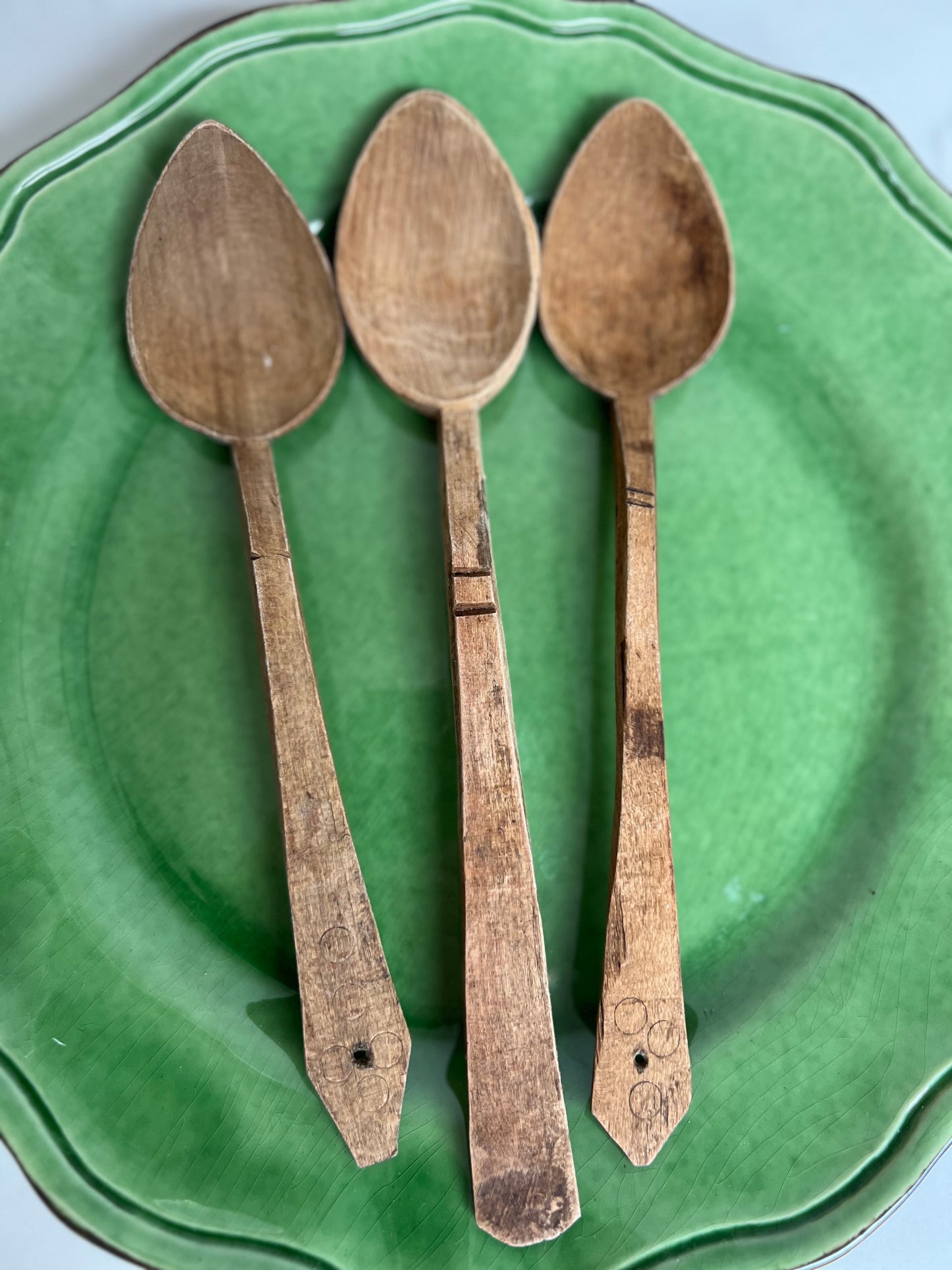 Vintage Hand Carved Wooden Spoons