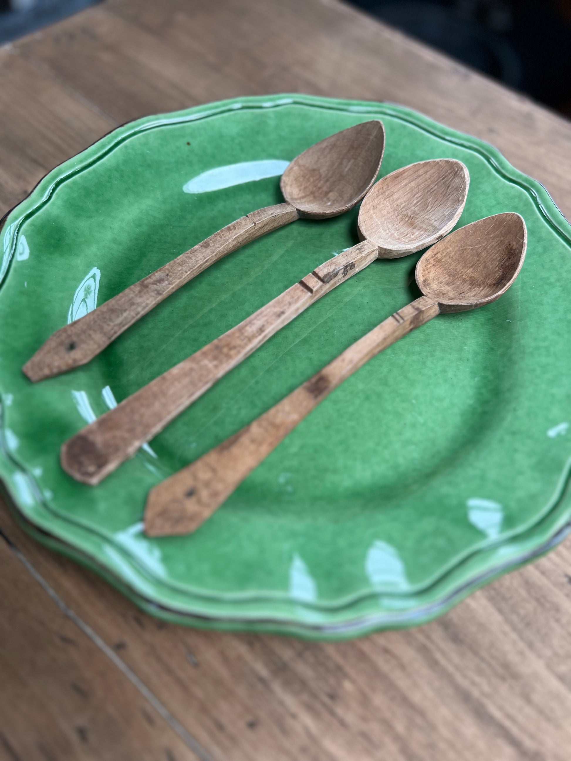 Vintage Hand Carved Wooden Spoons