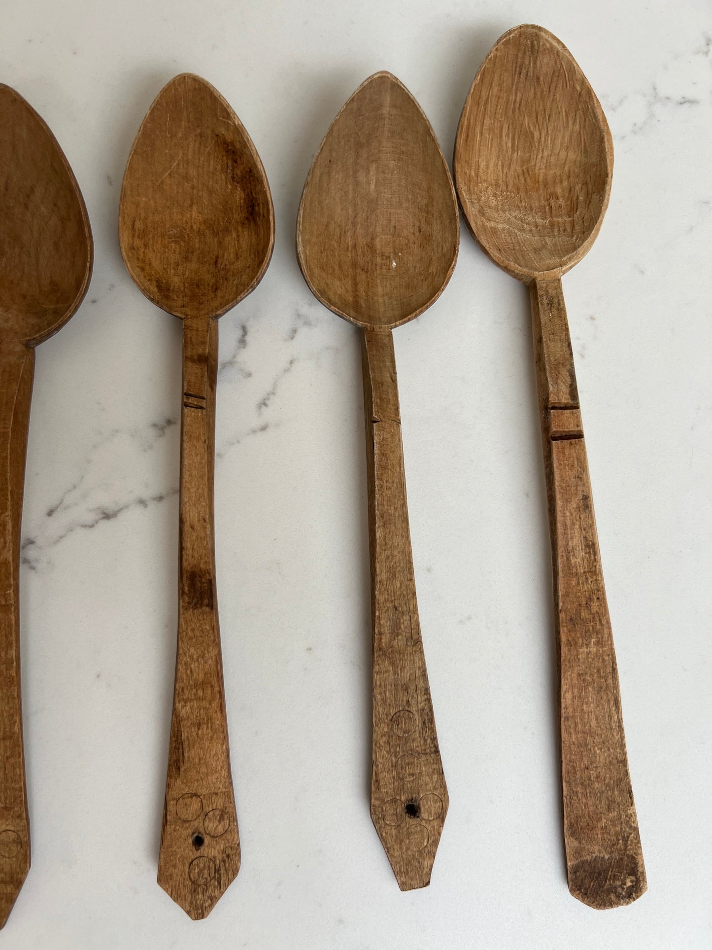 Vintage Hand Carved Wooden Spoons