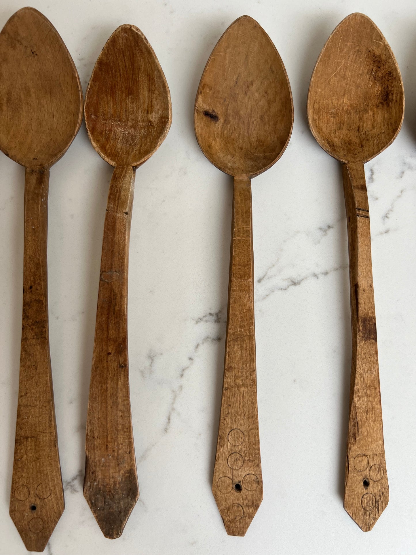 Vintage Hand Carved Wooden Spoons