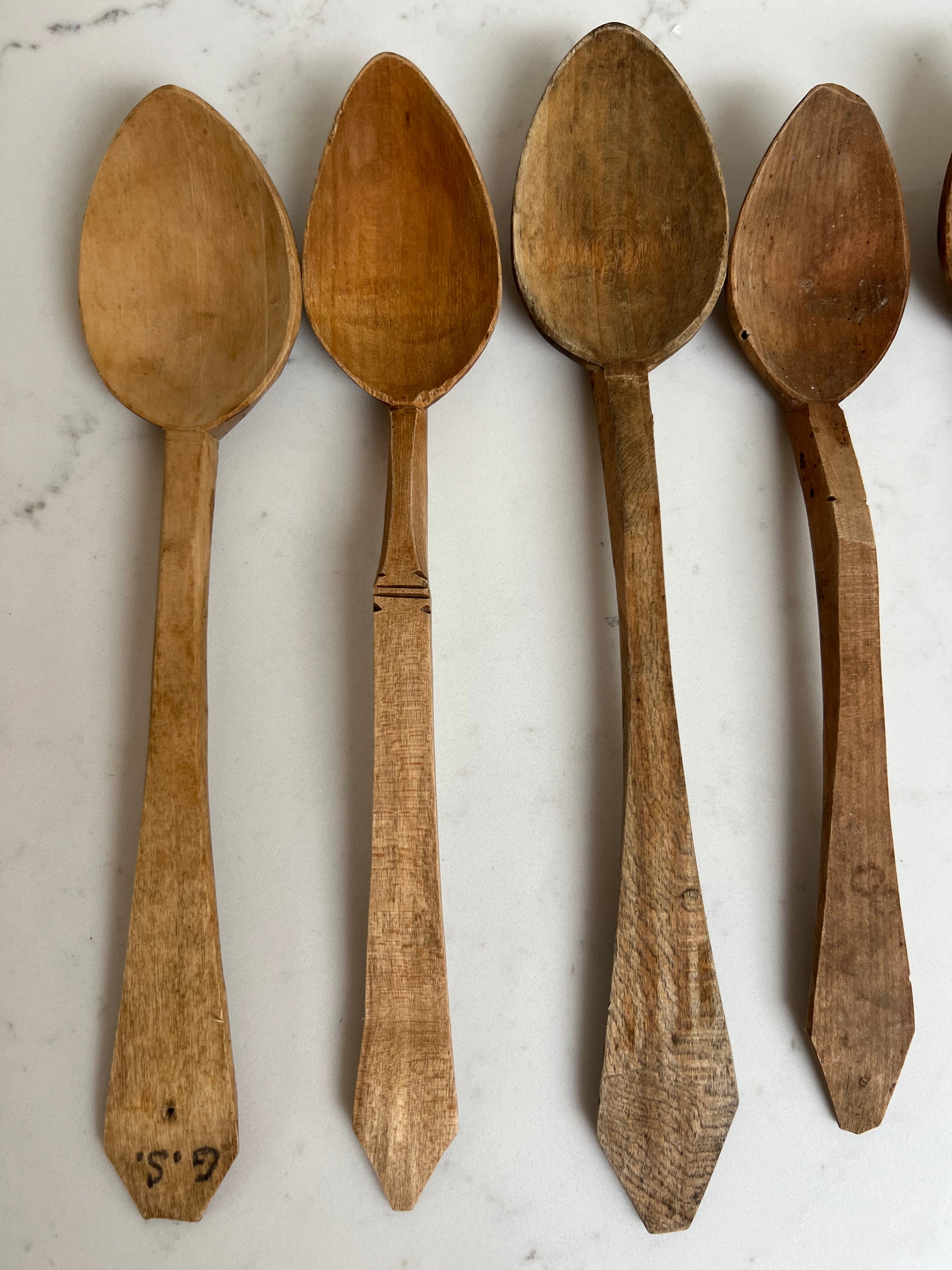 Vintage Hand Carved Wooden Spoons