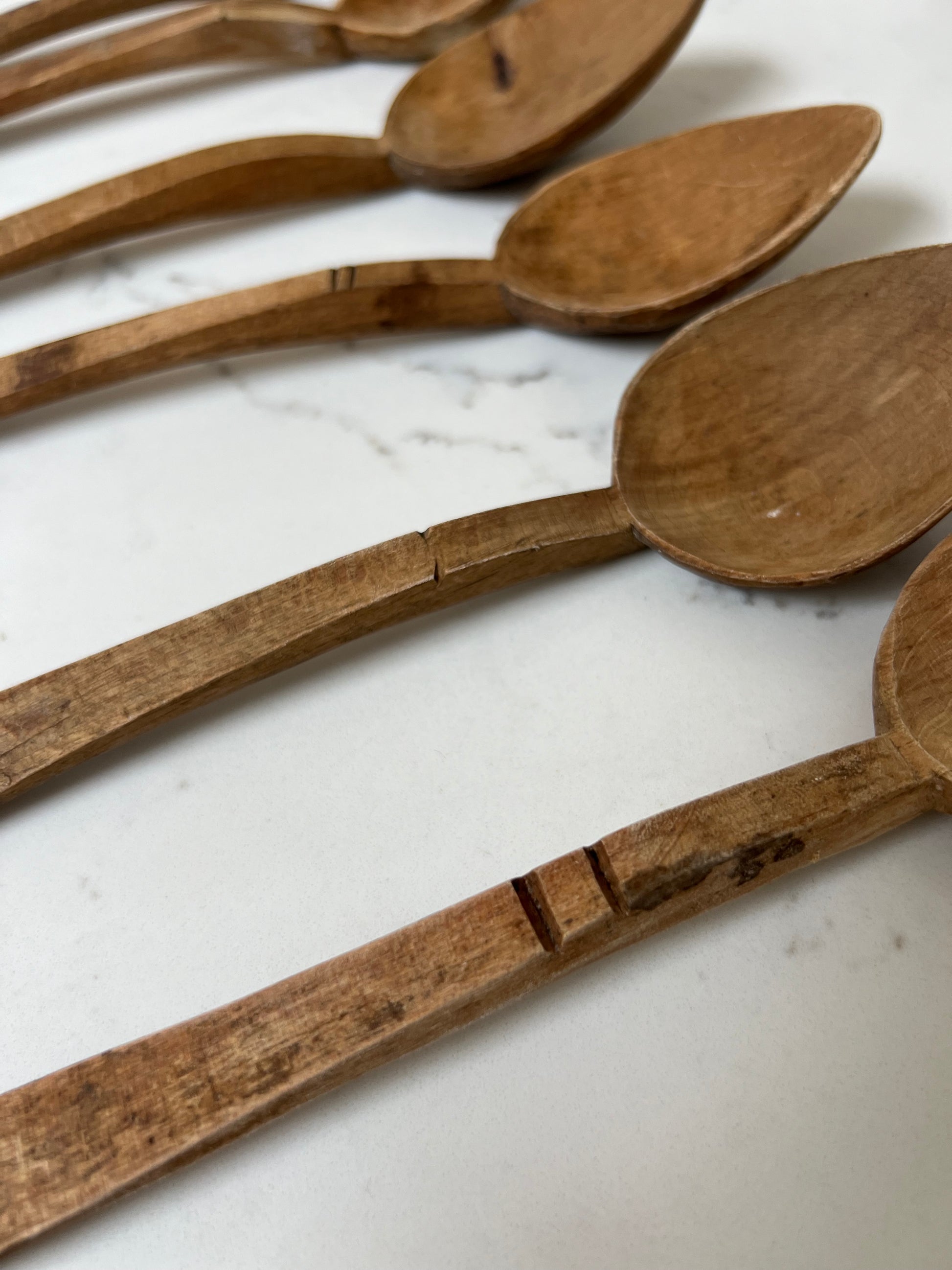 Vintage Hand Carved Wooden Spoons