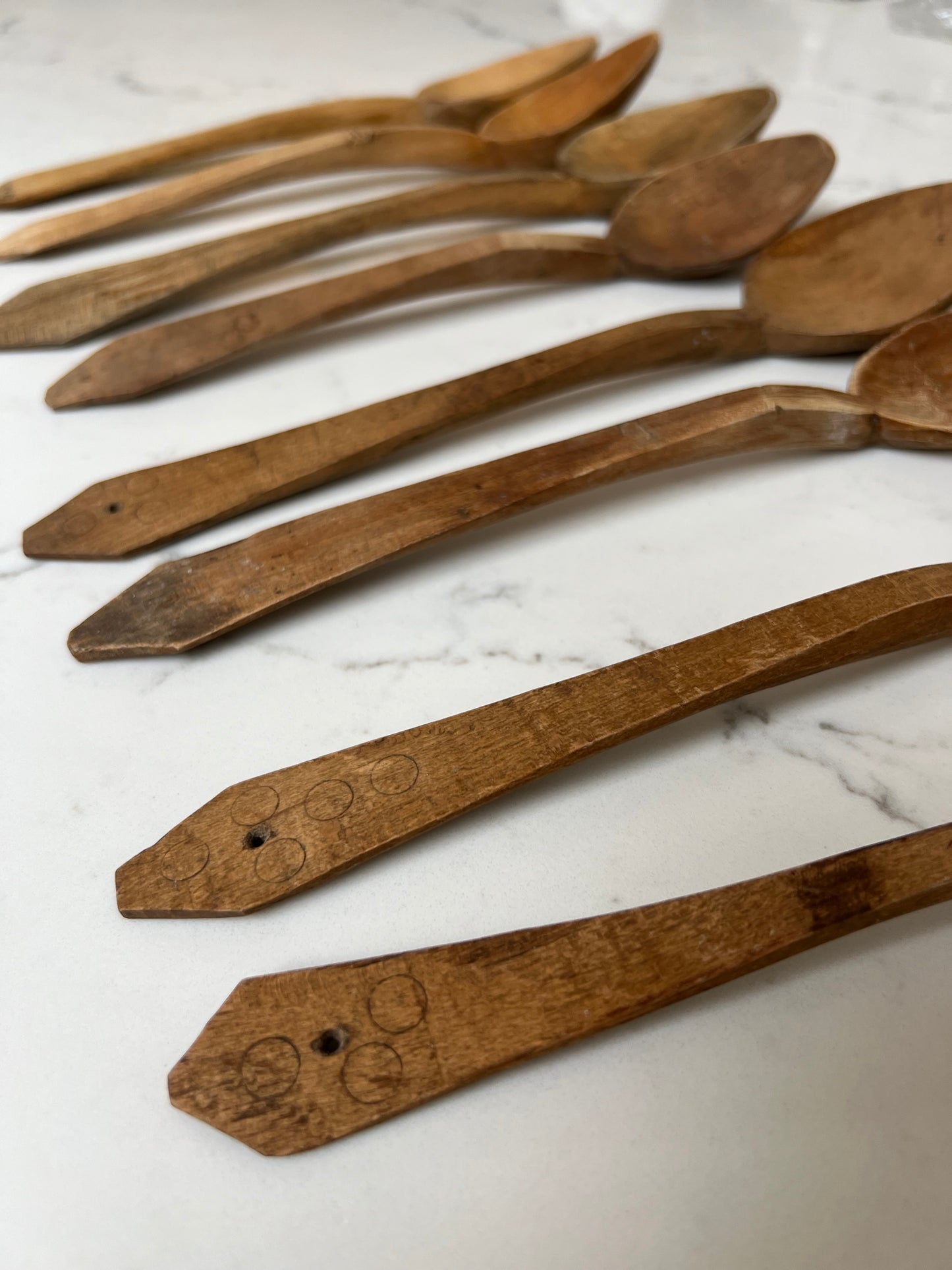 Vintage Hand Carved Wooden Spoons