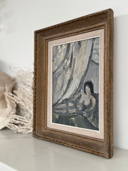 Beautiful Nude Figure Study In Vintage French Frame