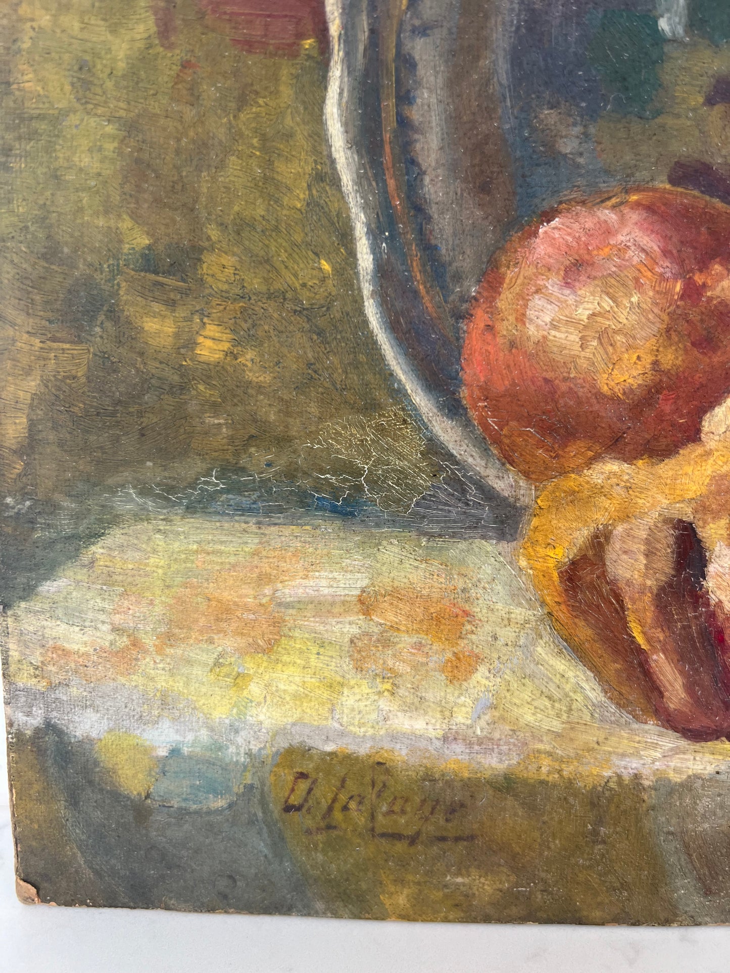 Vintage French Still Life Canvas on Card