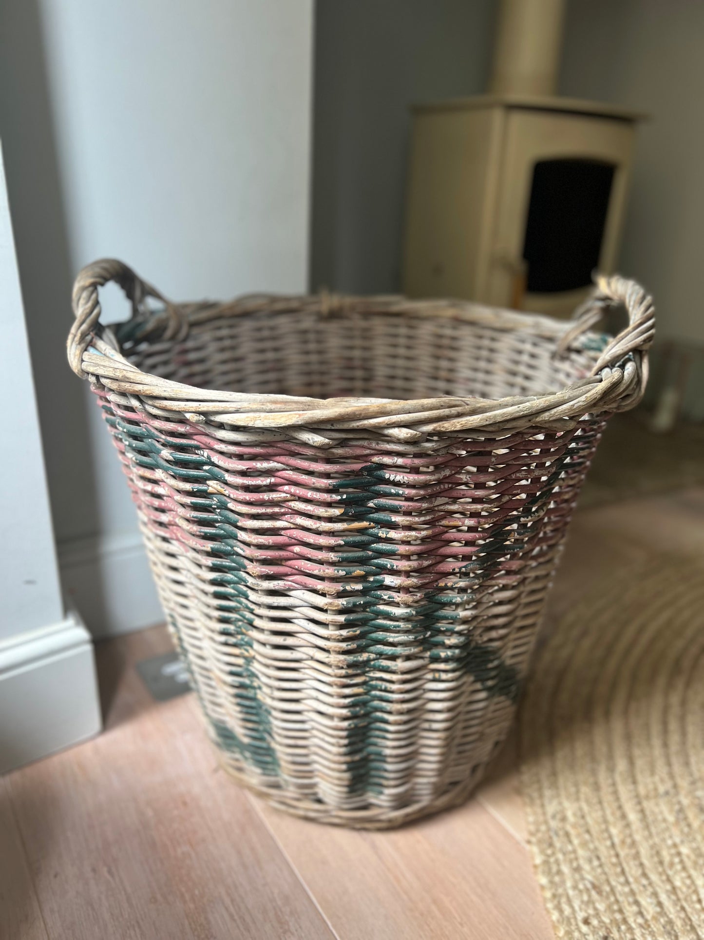 Large Vintage French Harvester Basket