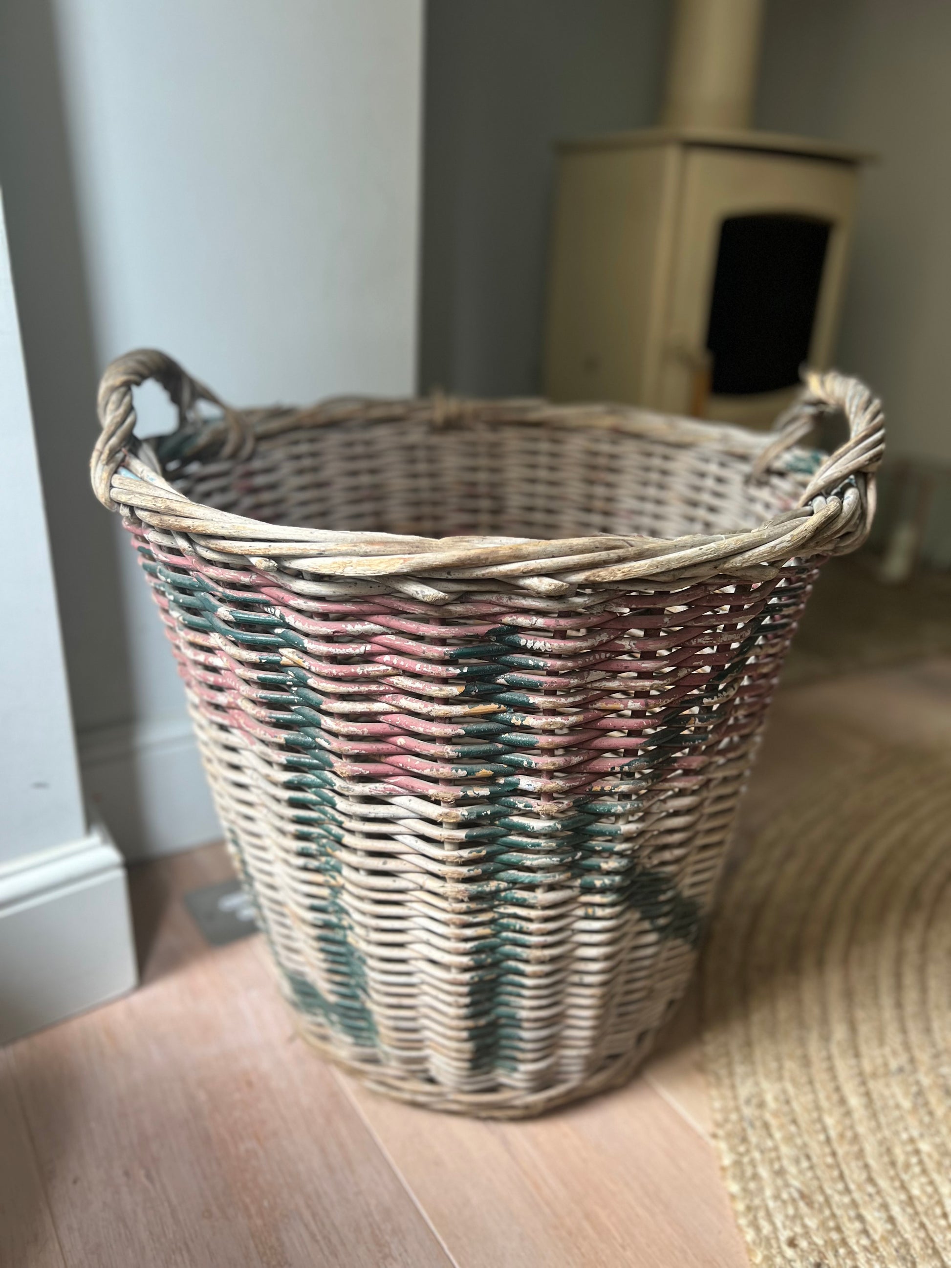 Large Vintage French Harvester Basket