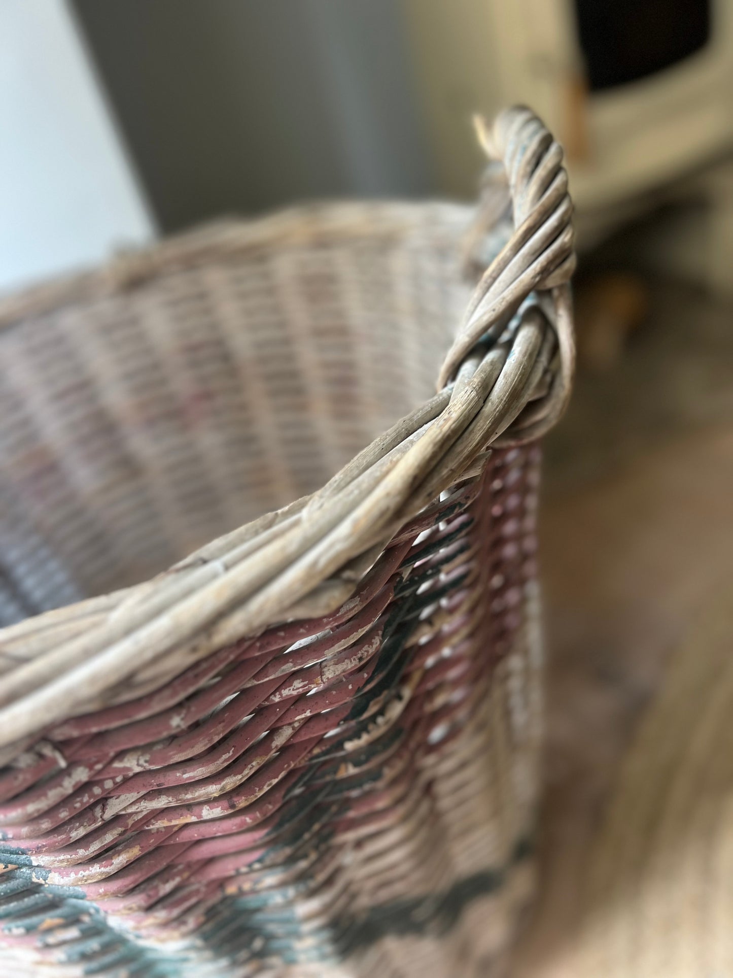 Large Vintage French Harvester Basket