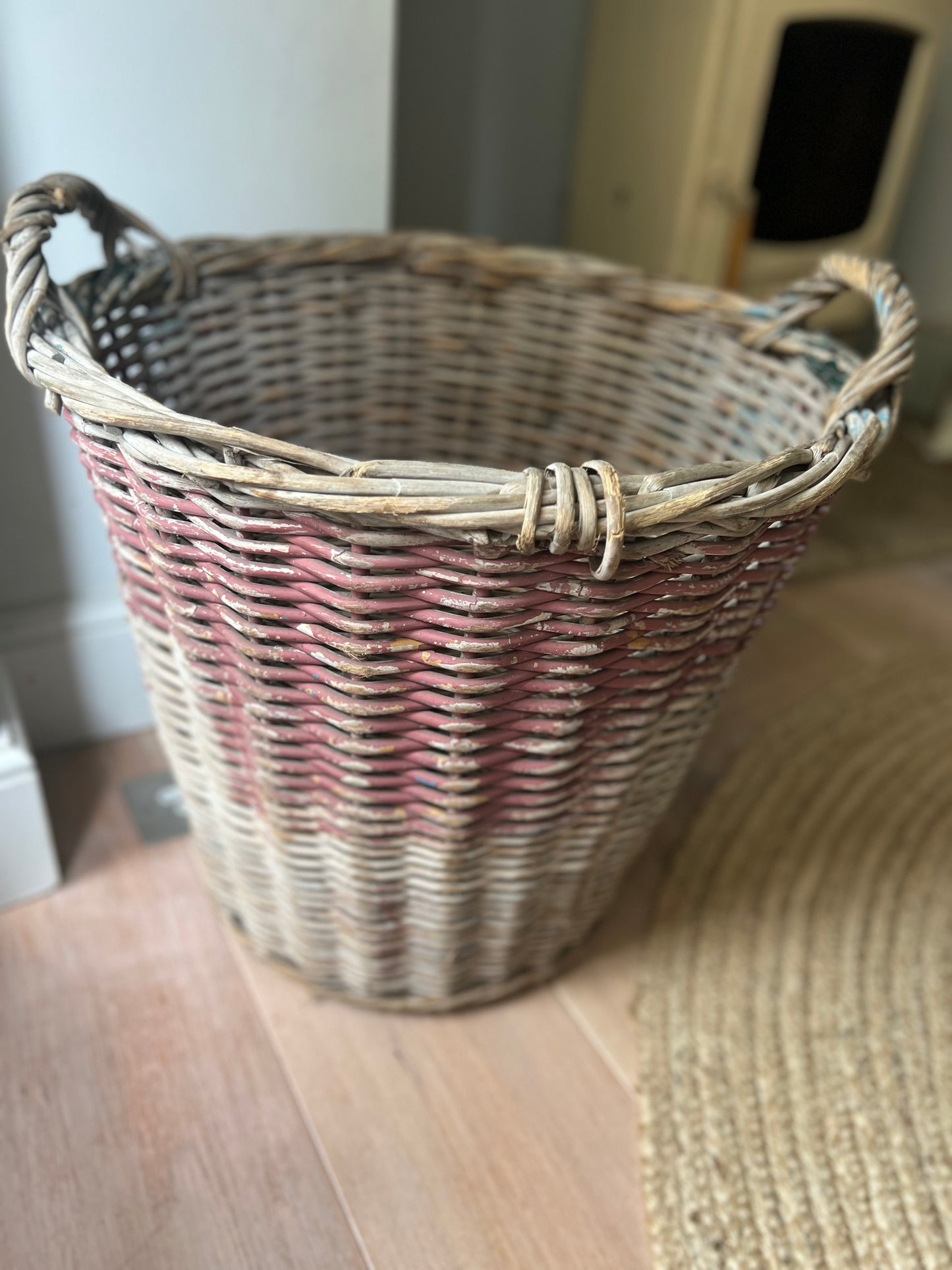 Large Vintage French Harvester Basket