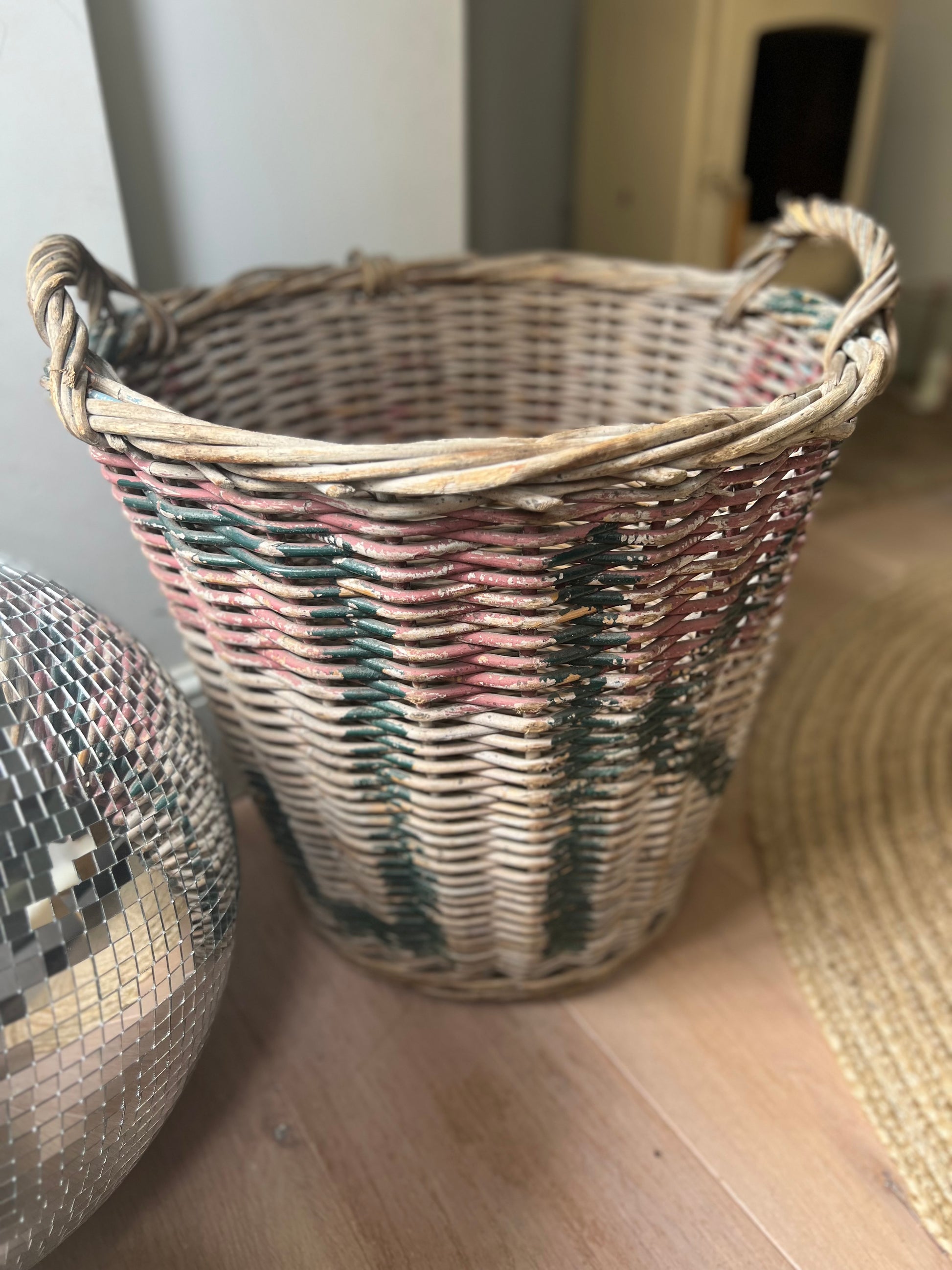 Large Vintage French Harvester Basket