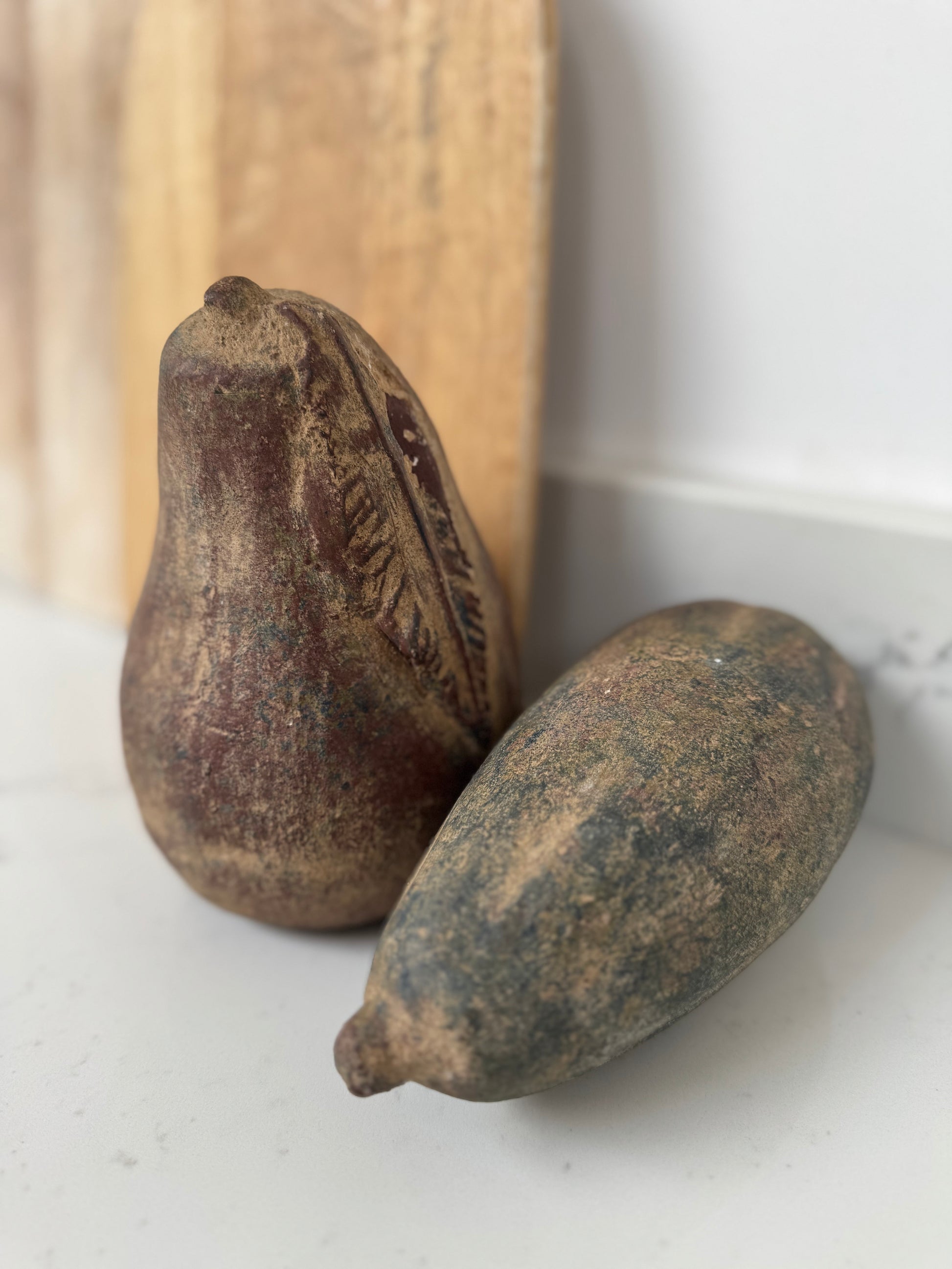 Vintage Terracotta Pear & Aubergine