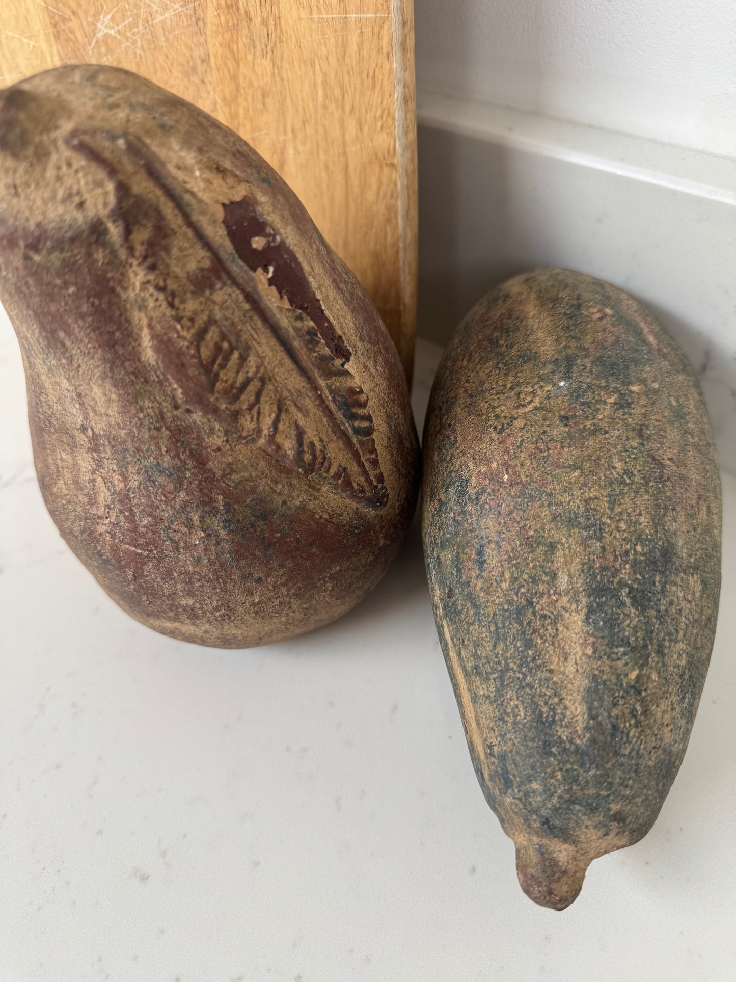 Vintage Terracotta Pear & Aubergine