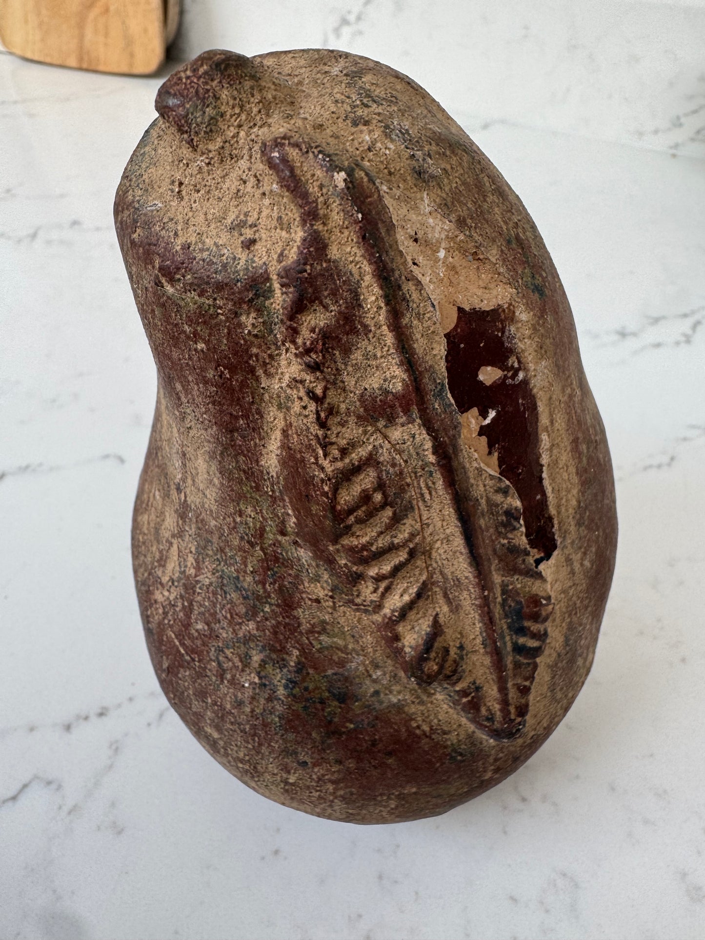 Vintage Terracotta Pear & Aubergine