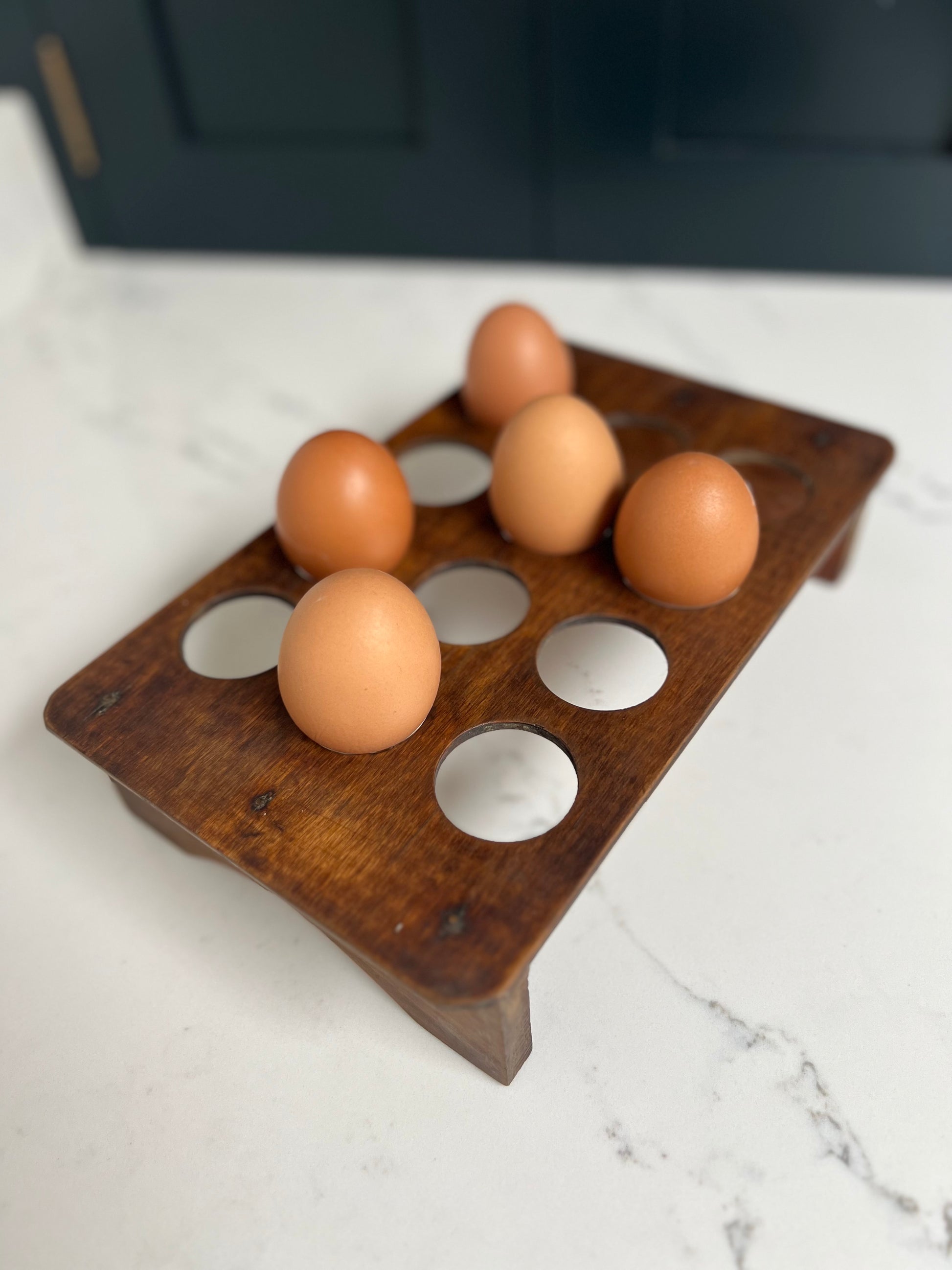 Vintage Wooden Egg Rack