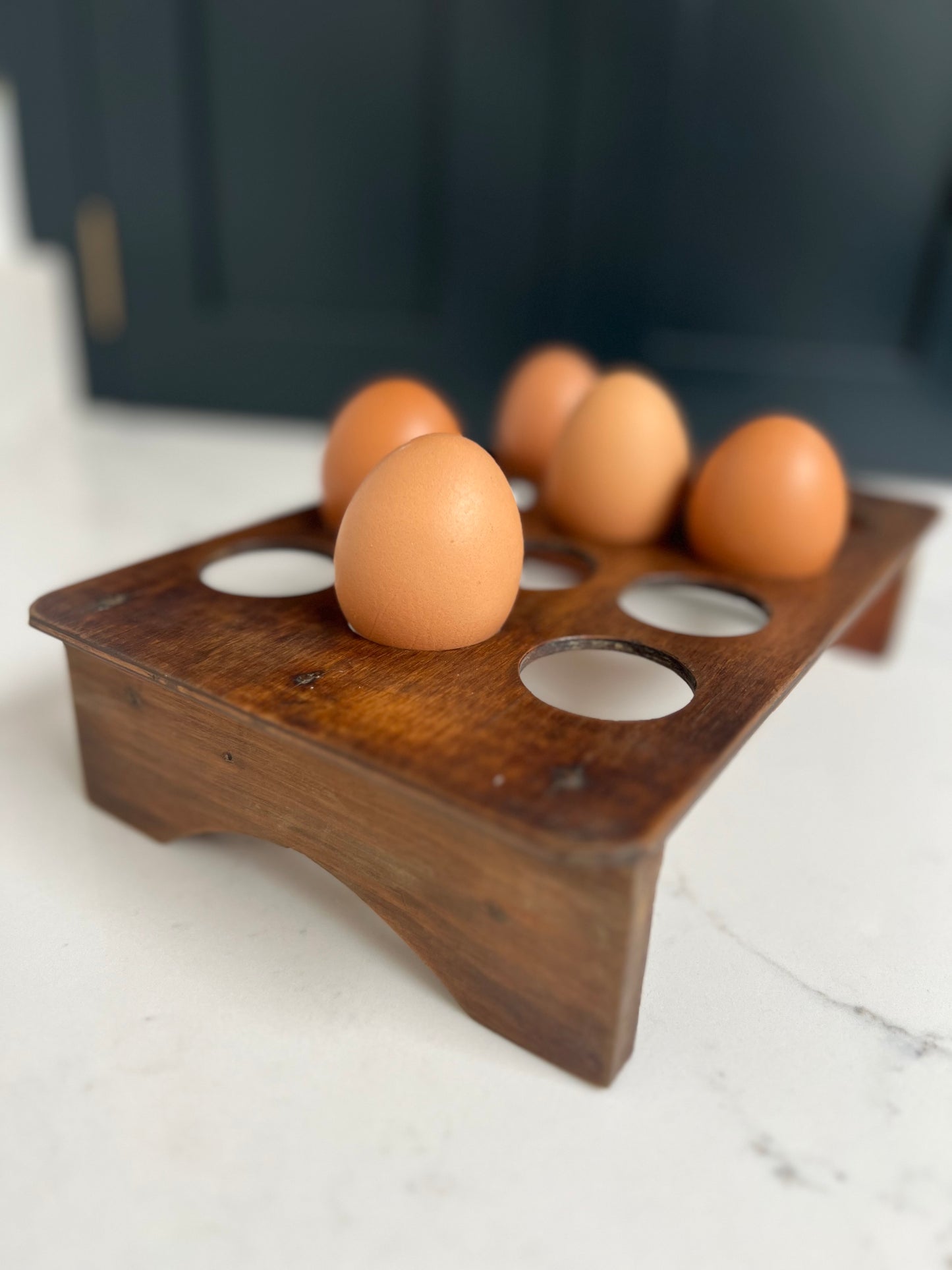 Vintage Wooden Egg Rack