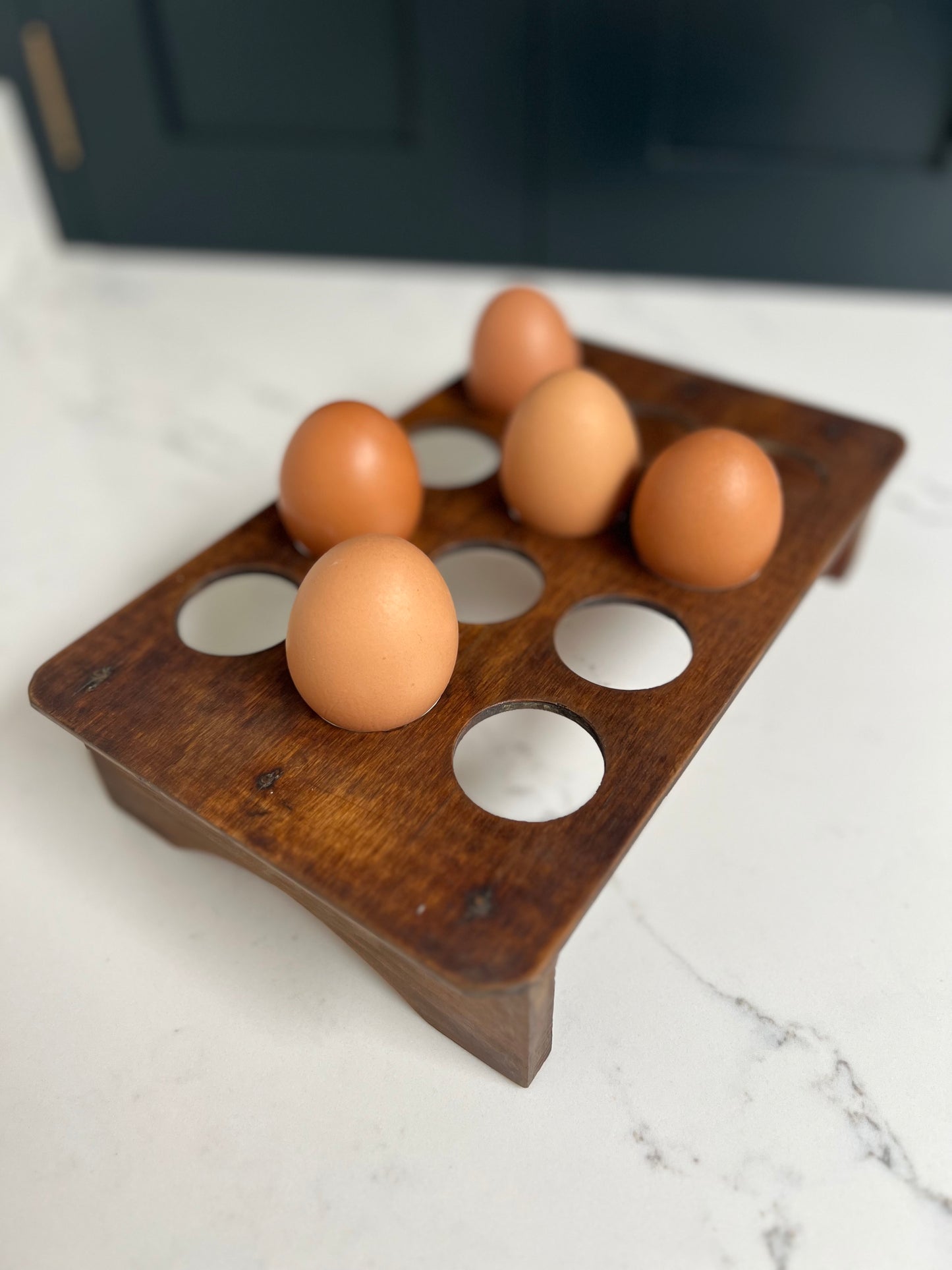 Vintage Wooden Egg Rack