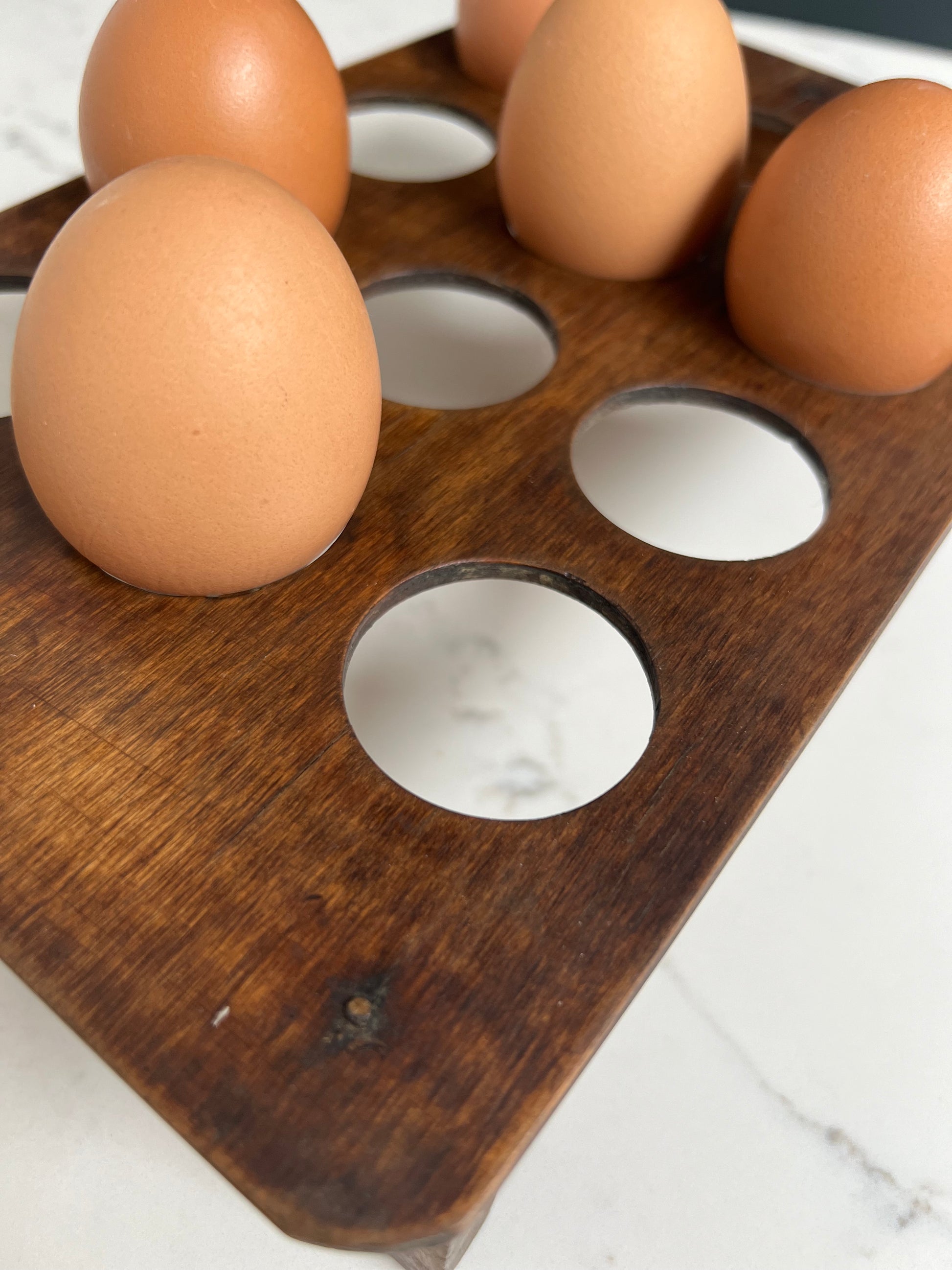 Vintage Wooden Egg Rack