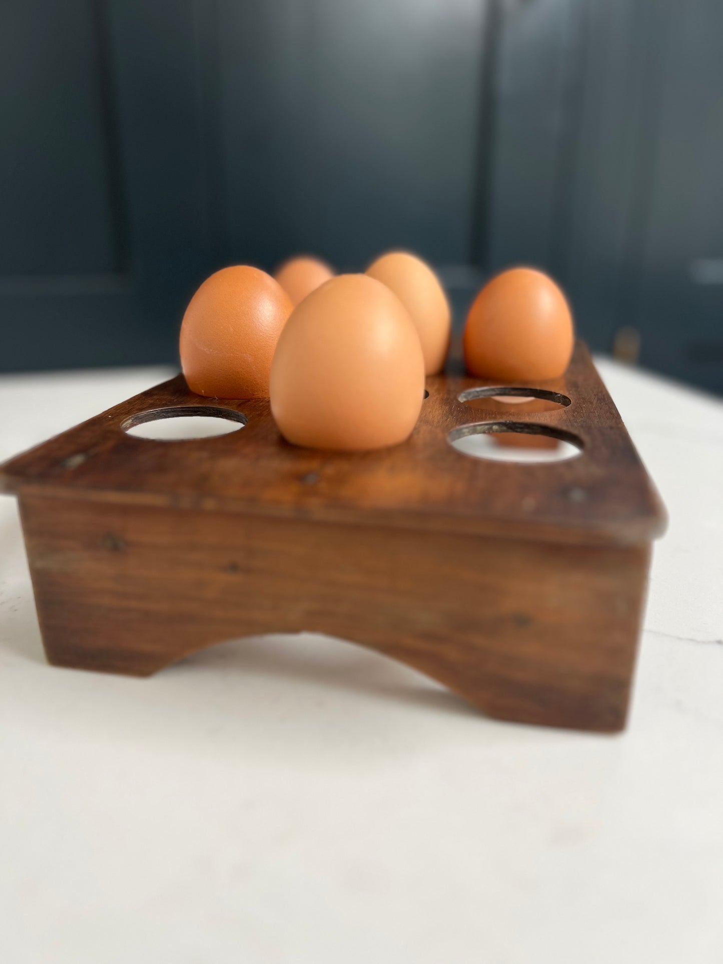 Vintage Wooden Egg Rack