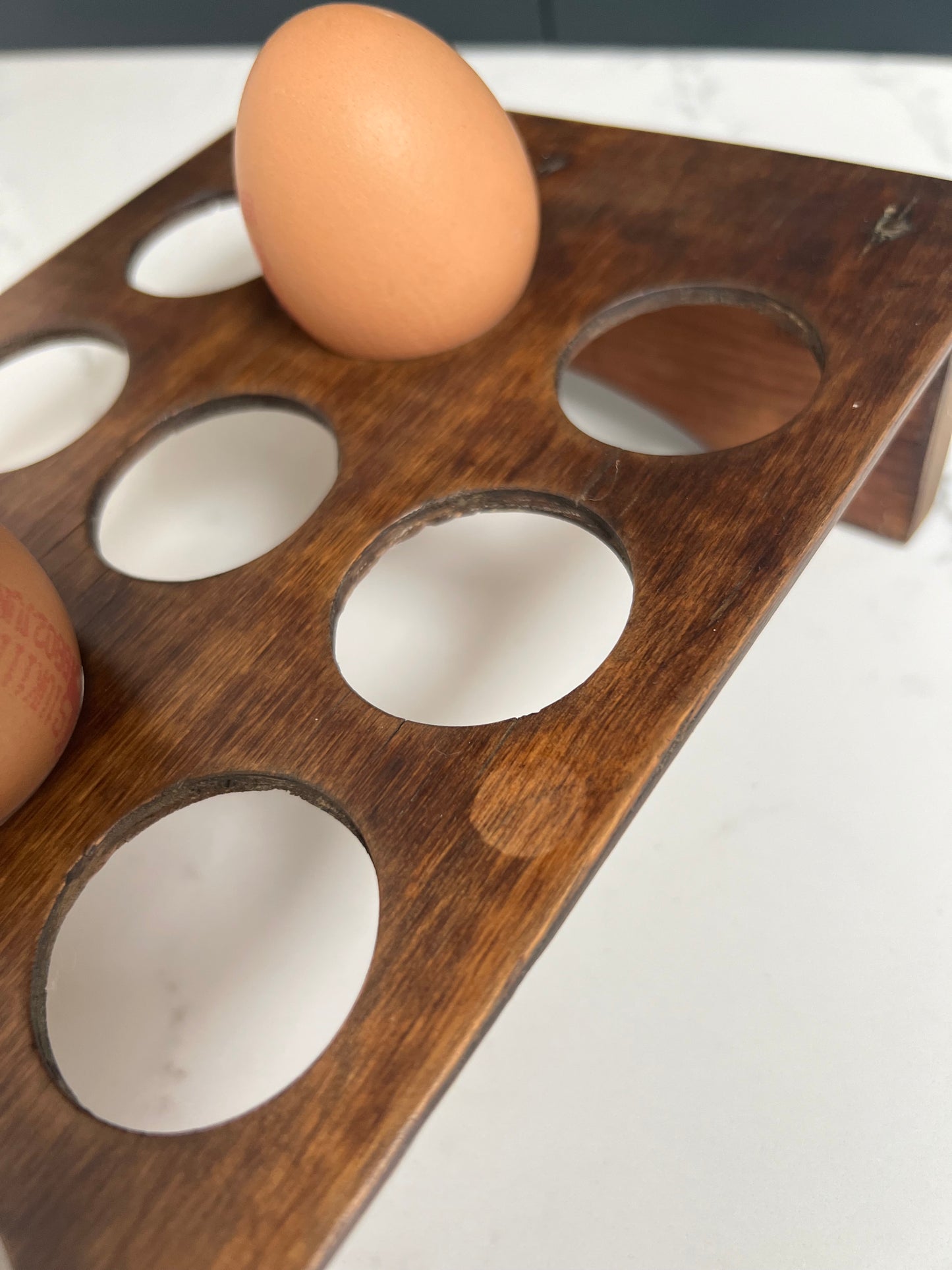 Vintage Wooden Egg Rack