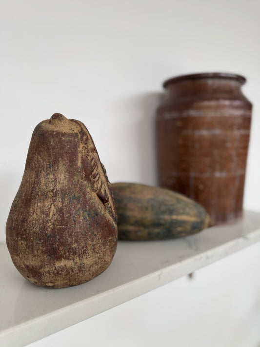 Vintage Terracotta Pear & Aubergine