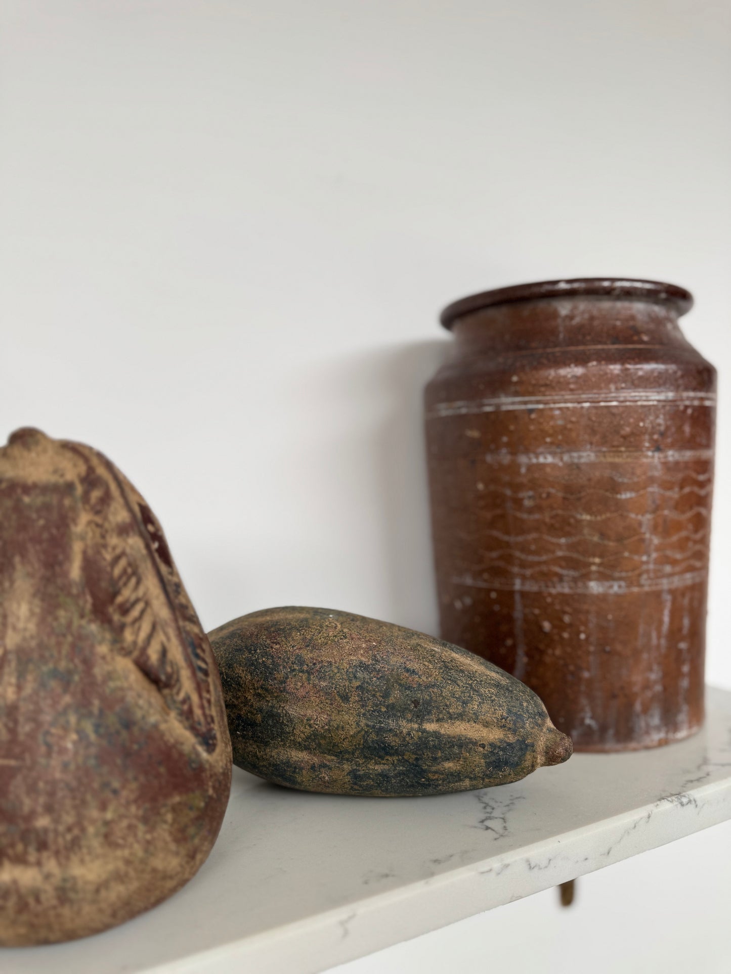 Vintage Terracotta Pear & Aubergine