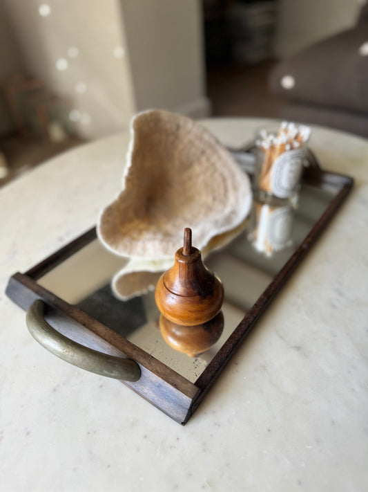 Vintage Mid Century French Mirrored Tray