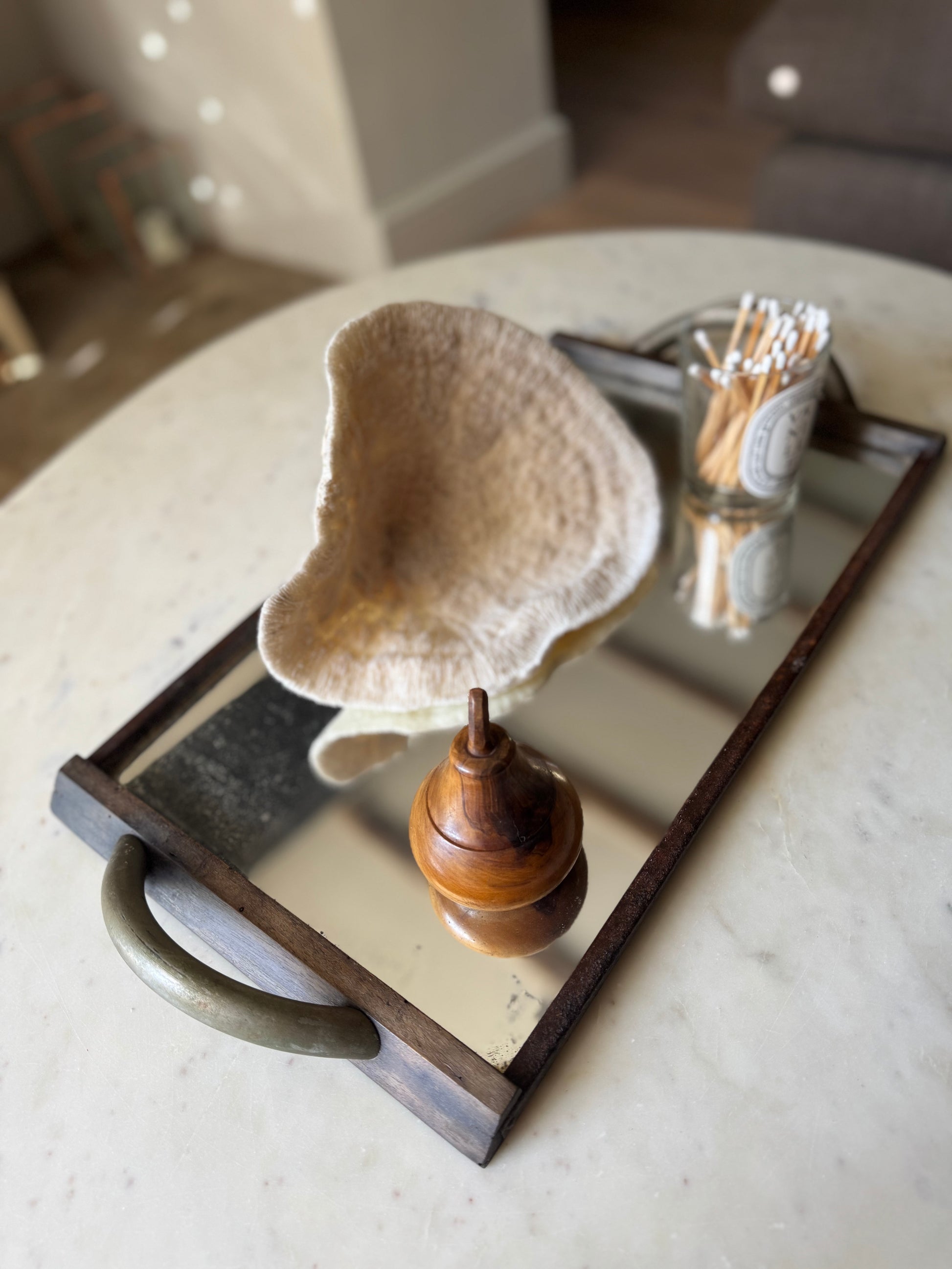 Vintage Mid Century French Mirrored Tray