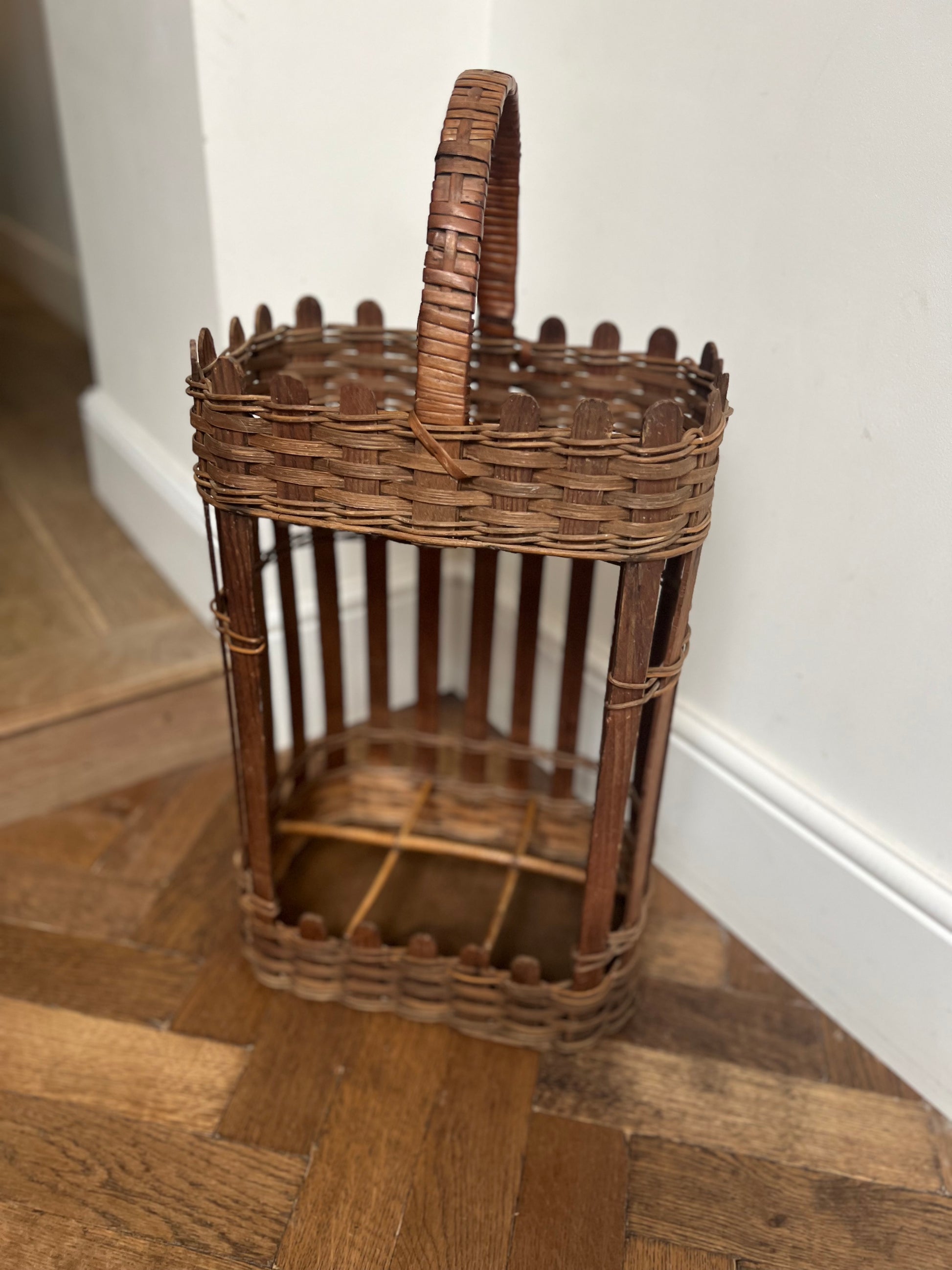 Vintage French Bread / Bottle Basket