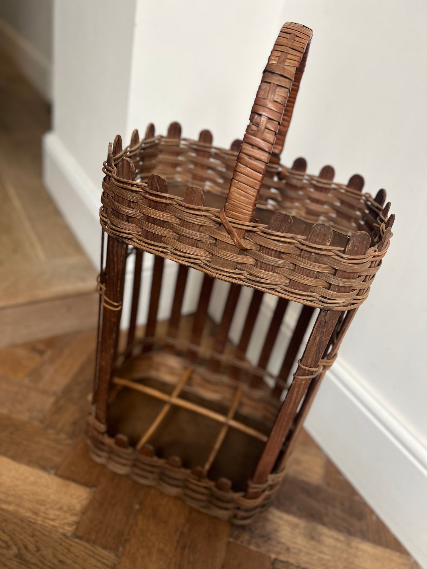 Vintage French Bread / Bottle Basket