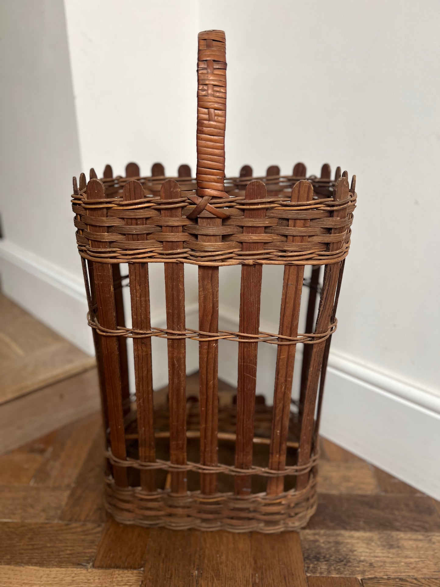 Vintage French Bread / Bottle Basket