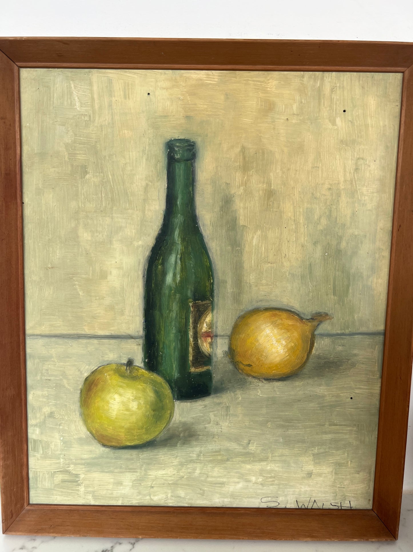 Vintage Mid Century Still Life Acrylic On Board Framed