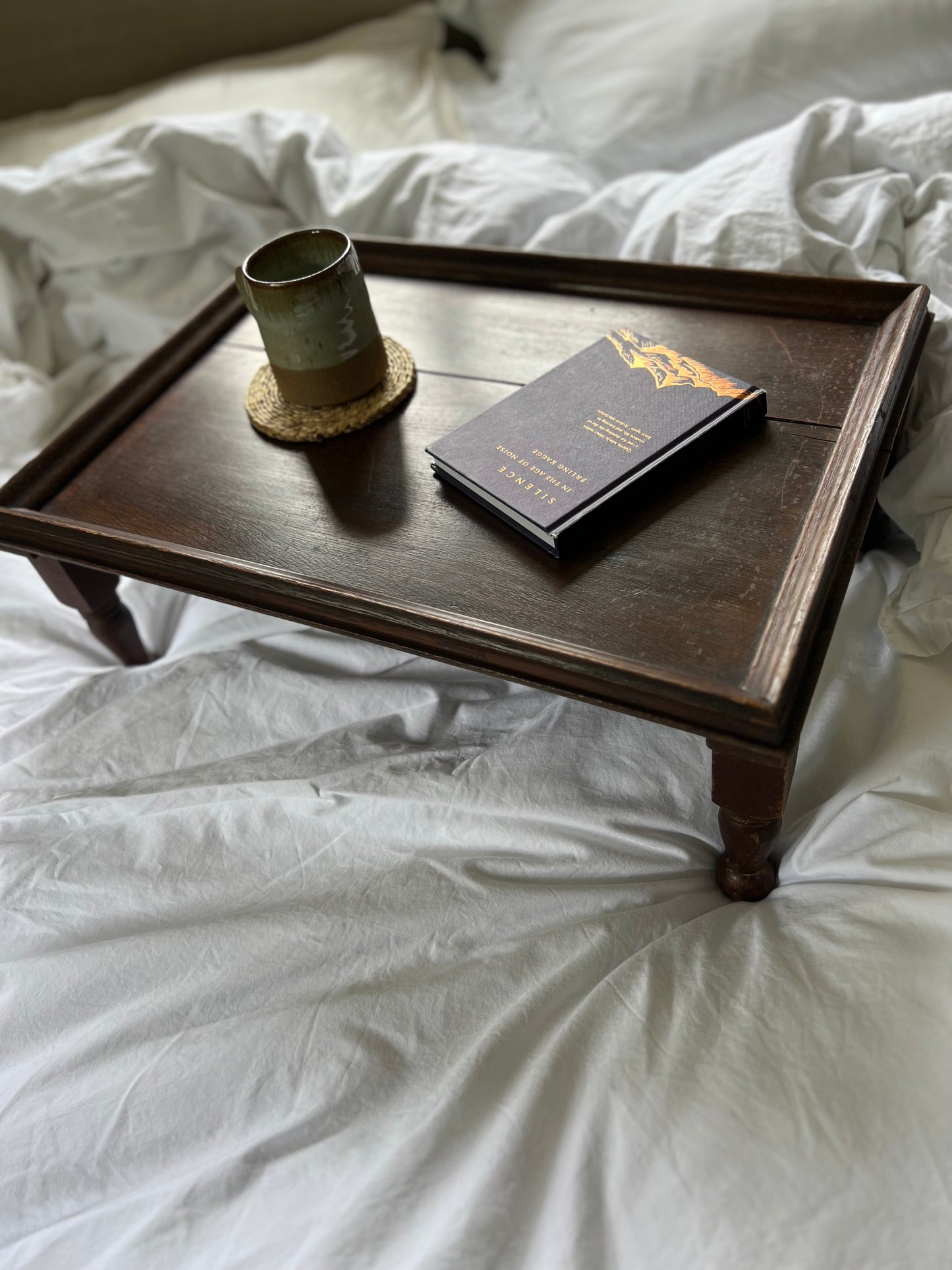 Vintage Wooden Bed Tray