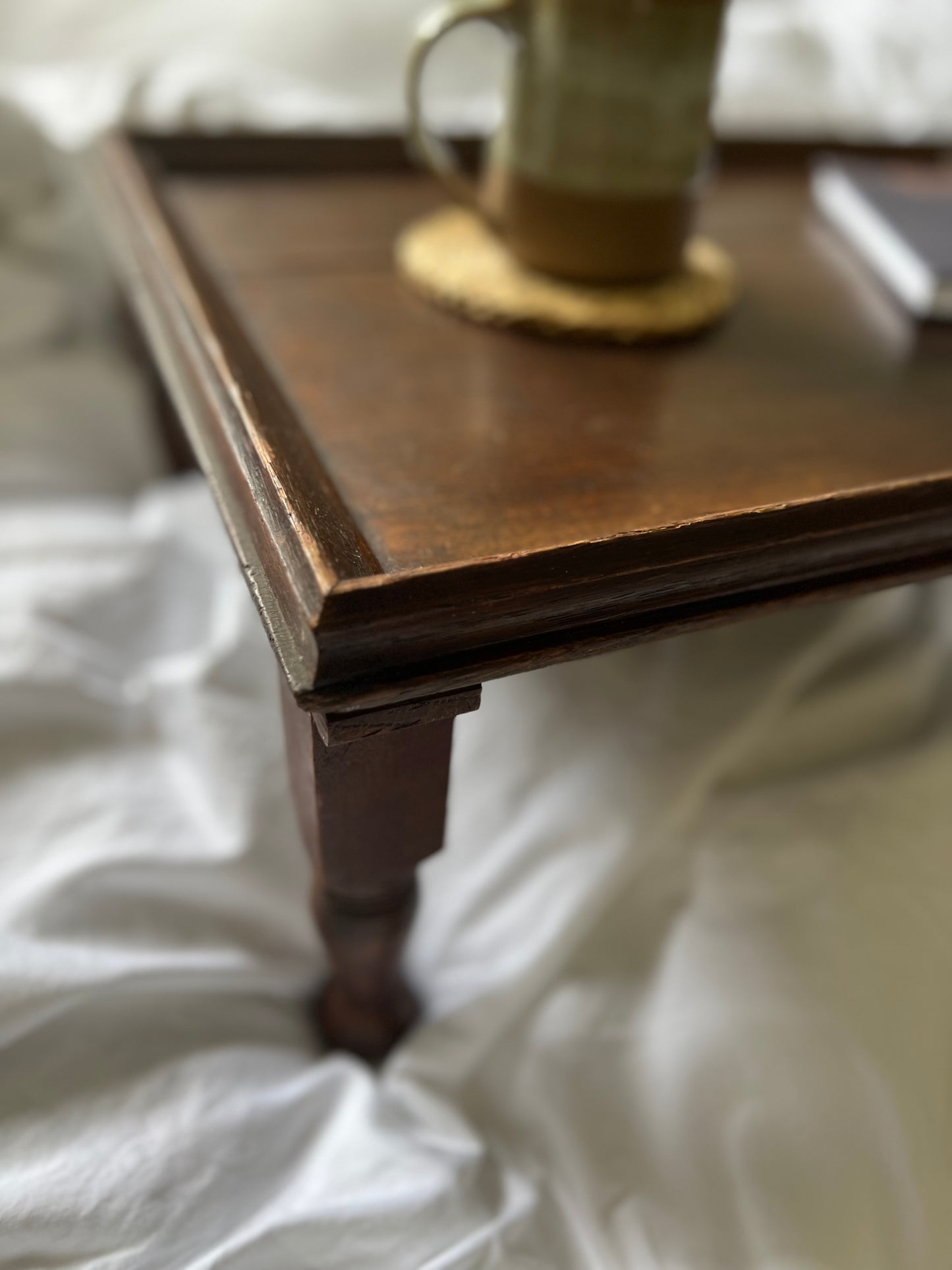 Vintage Wooden Bed Tray