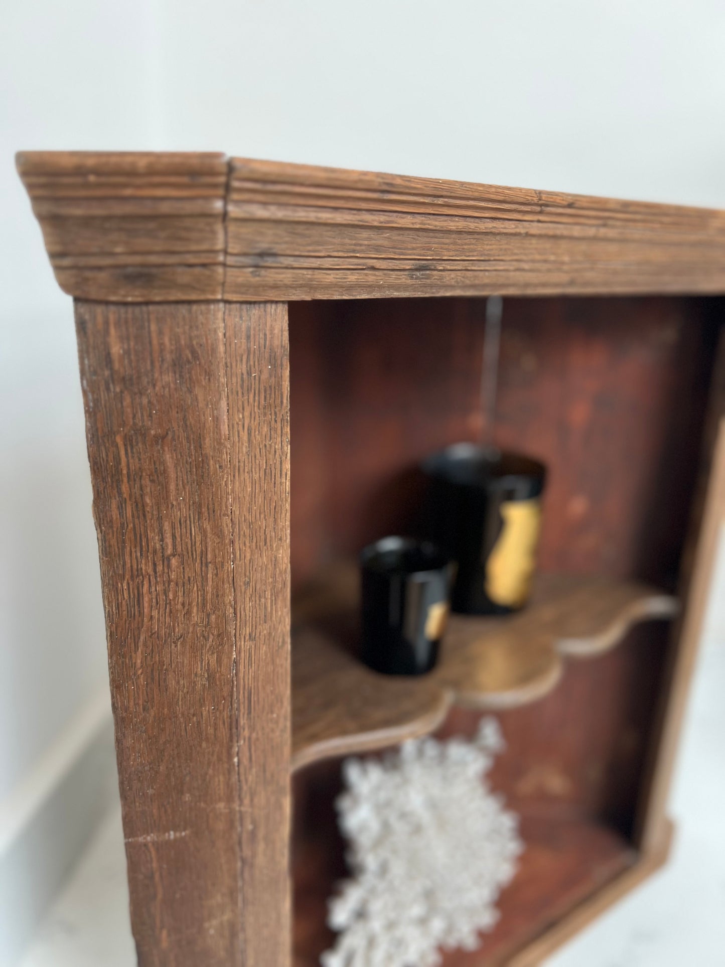 Antique Oak Corner Shelves