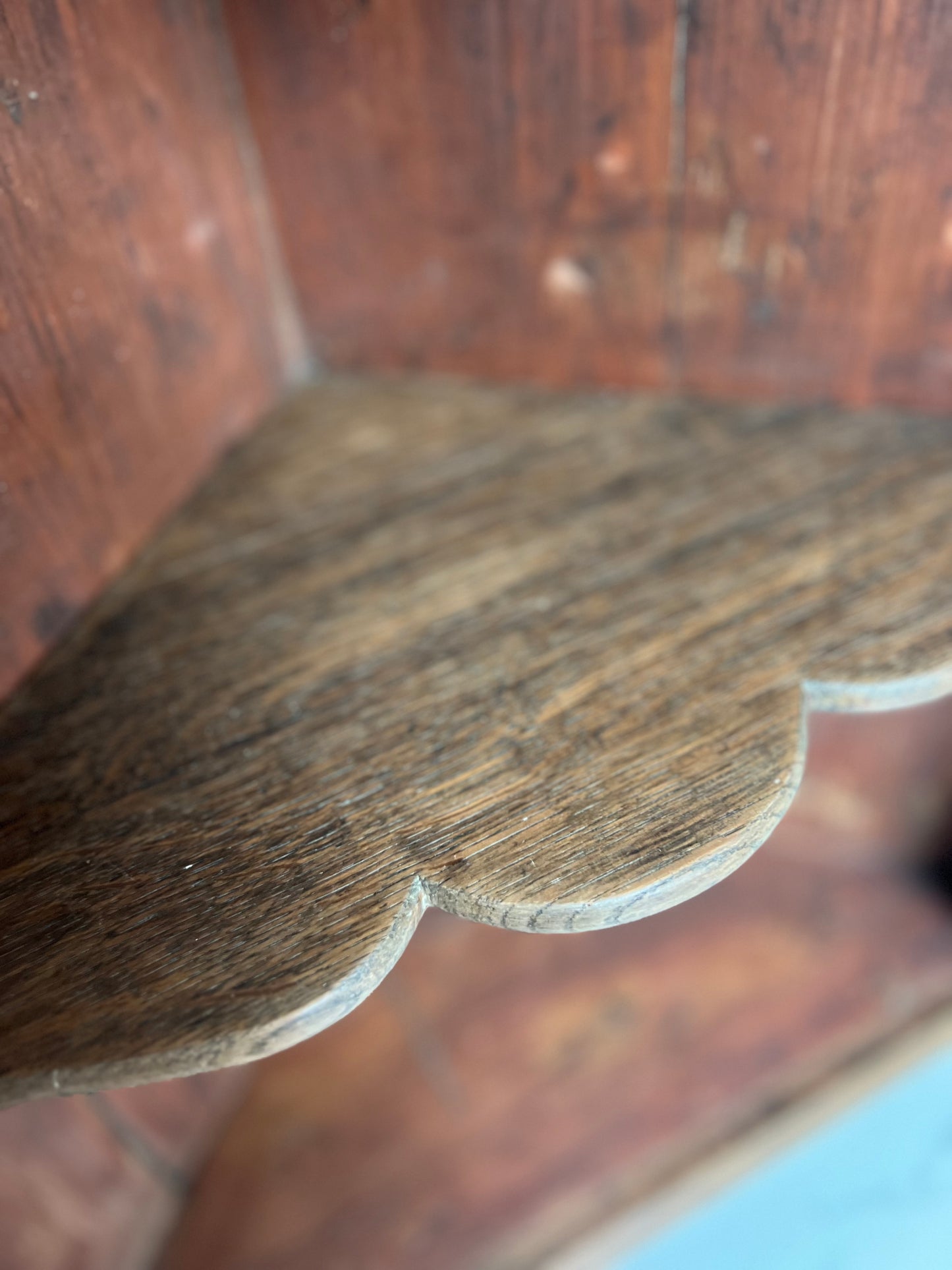 Antique Oak Corner Shelves