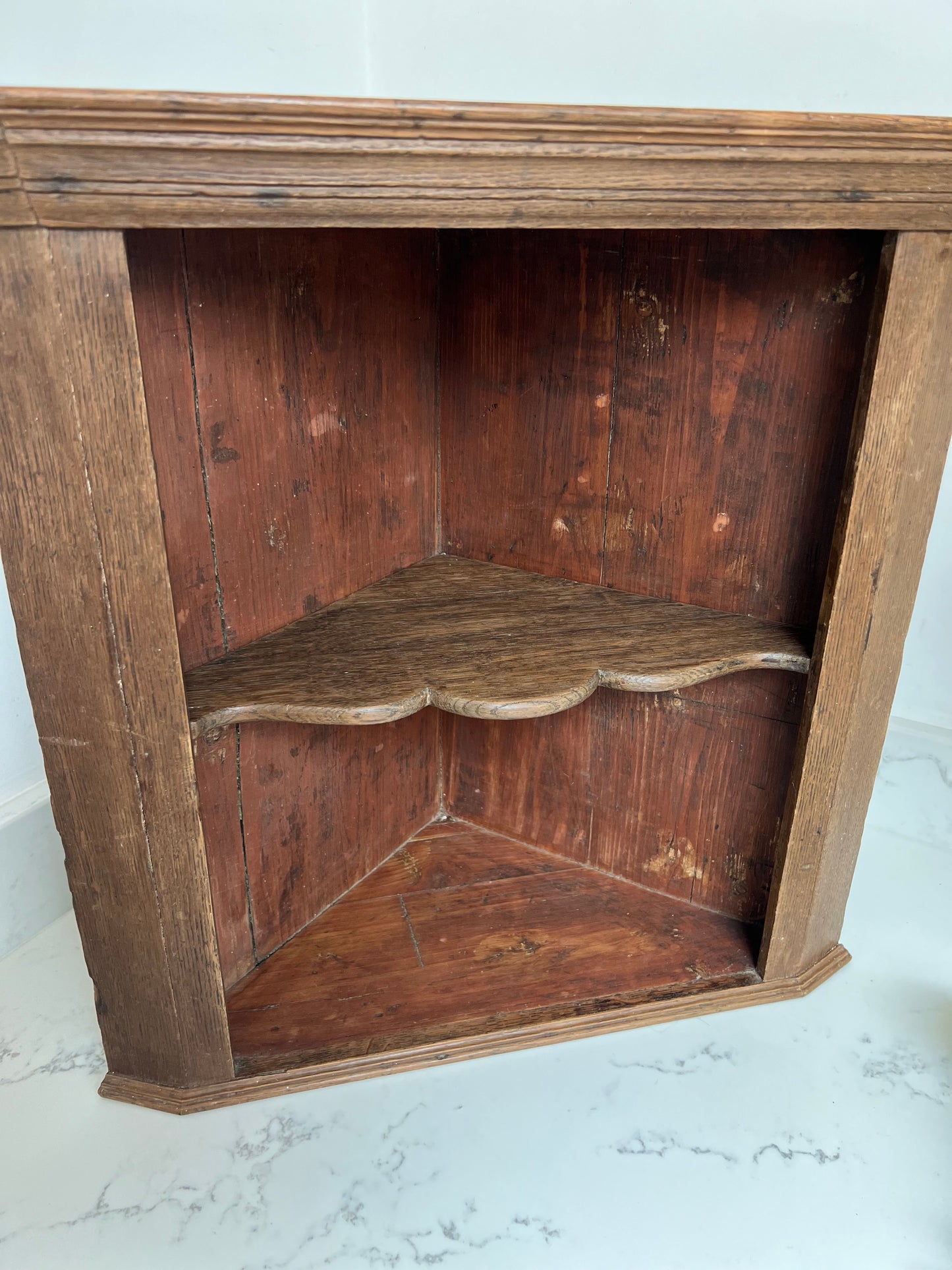 Antique Oak Corner Shelves