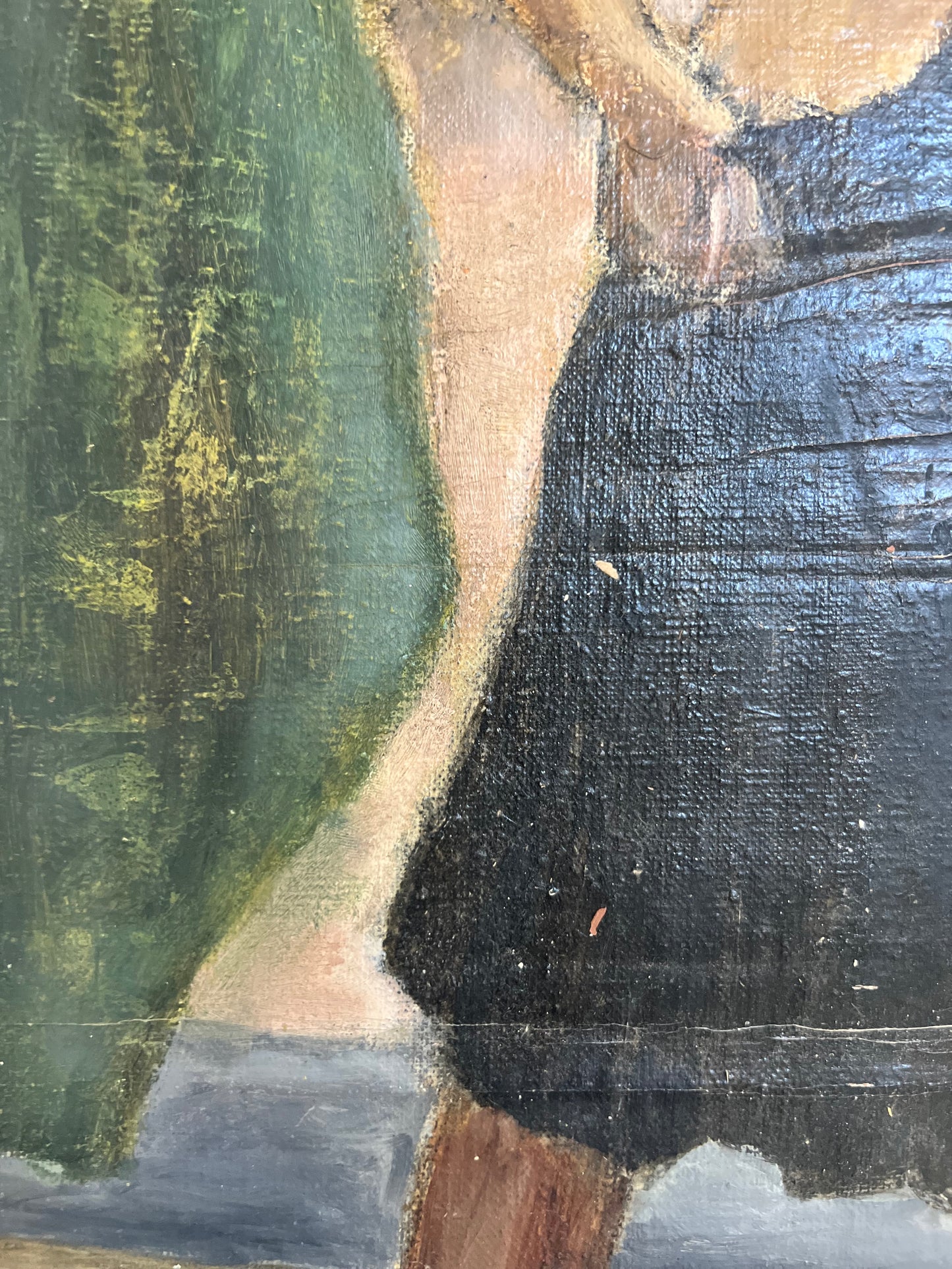 Mid Century Nude Oil On Canvas 10