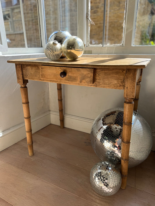 Antique French Faux Bamboo Side Table