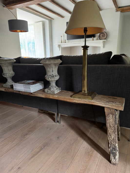 Vintage Large Primitive Pig Bench