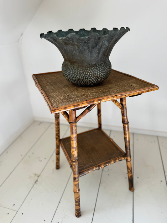 Victorian Tortoiseshell Bamboo Side Table