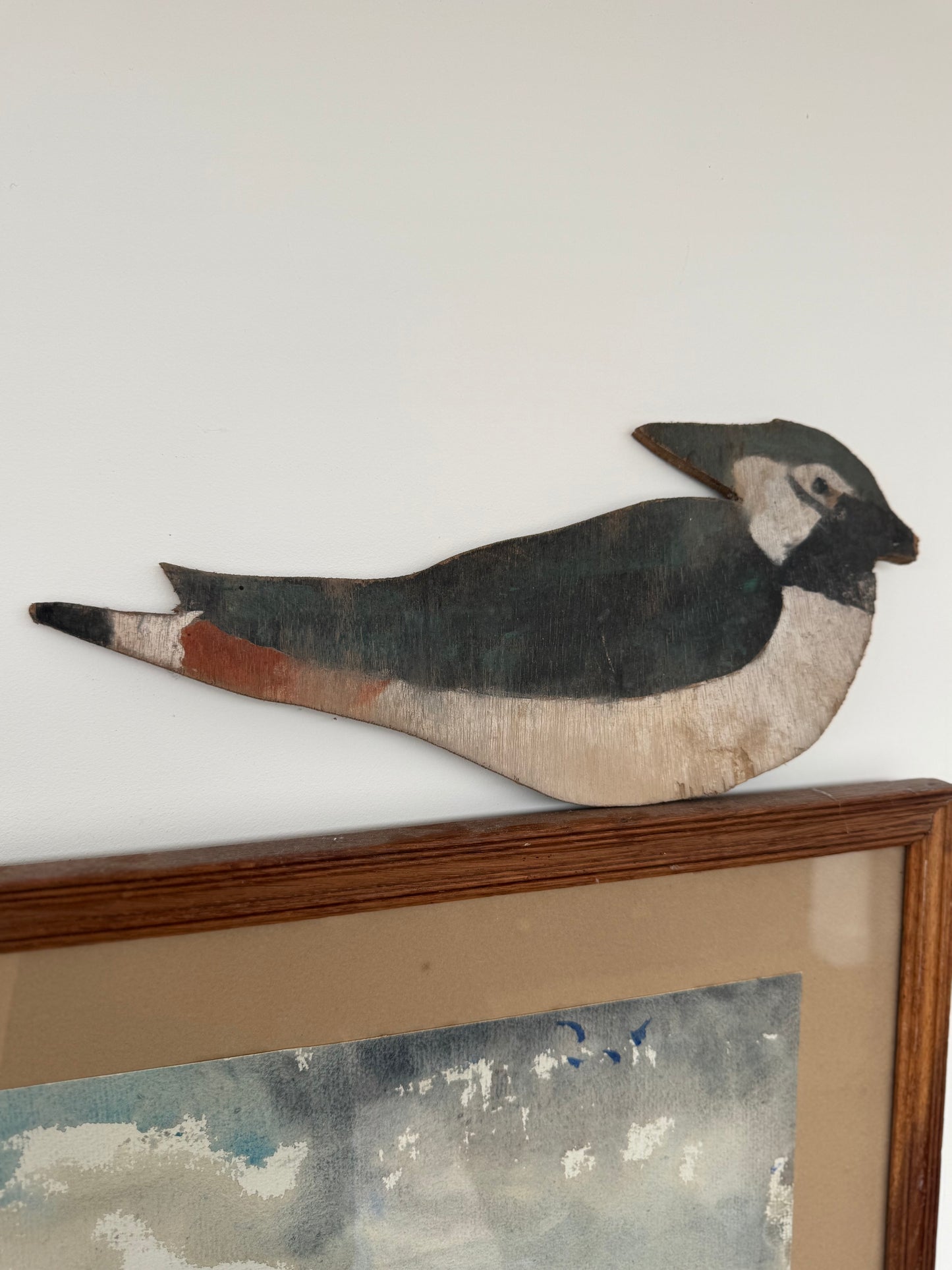 Vintage French Handmade Lapwing Decoy
