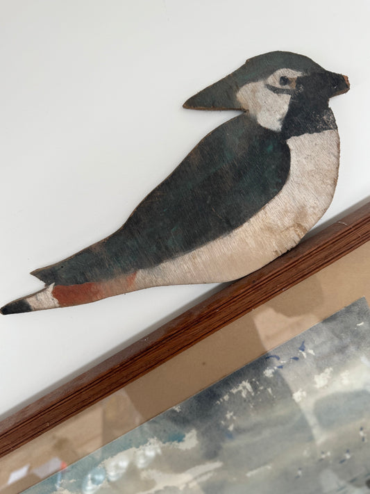 Vintage French Handmade Lapwing Decoy