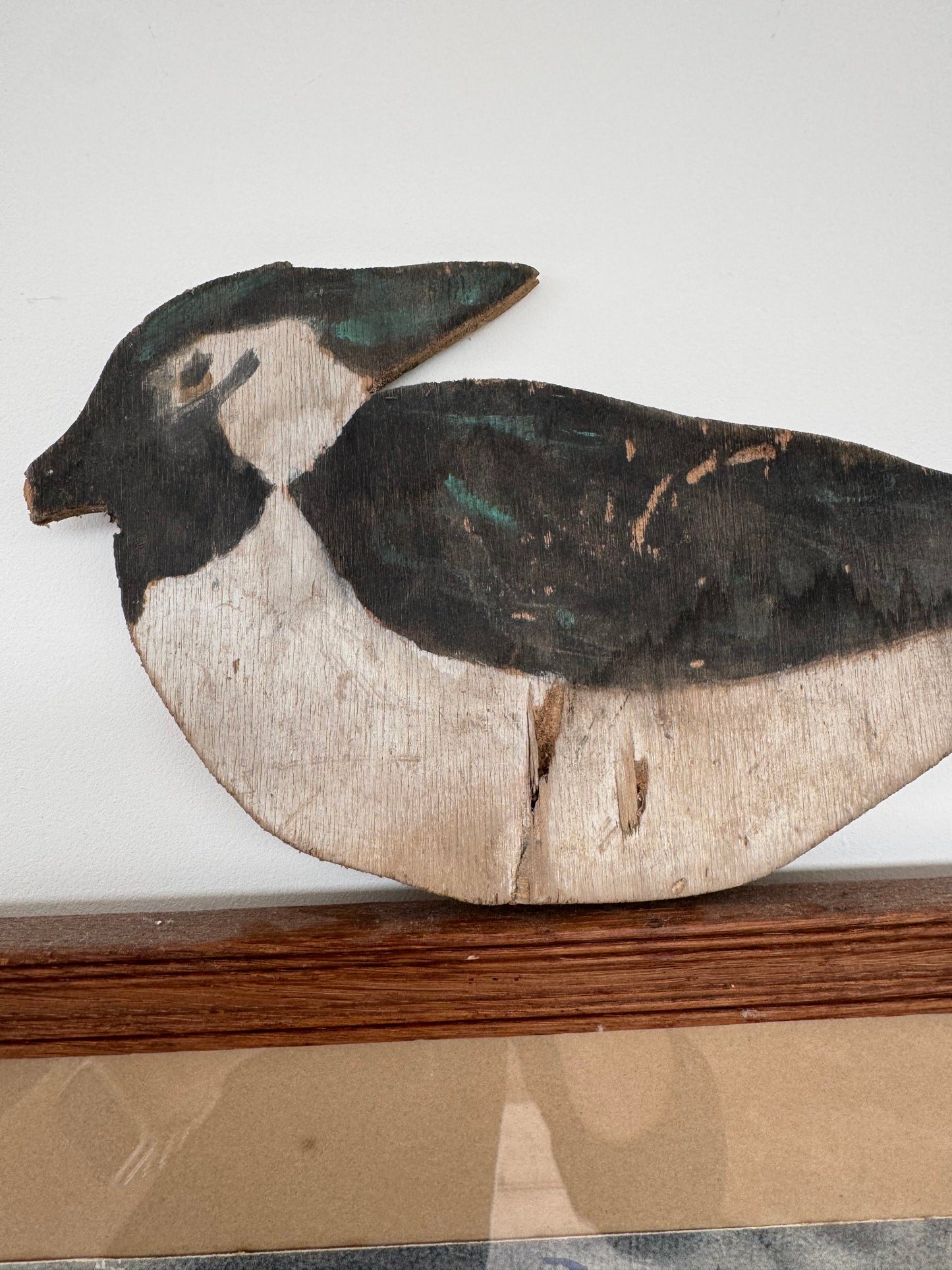 Vintage French Handmade Lapwing Decoy