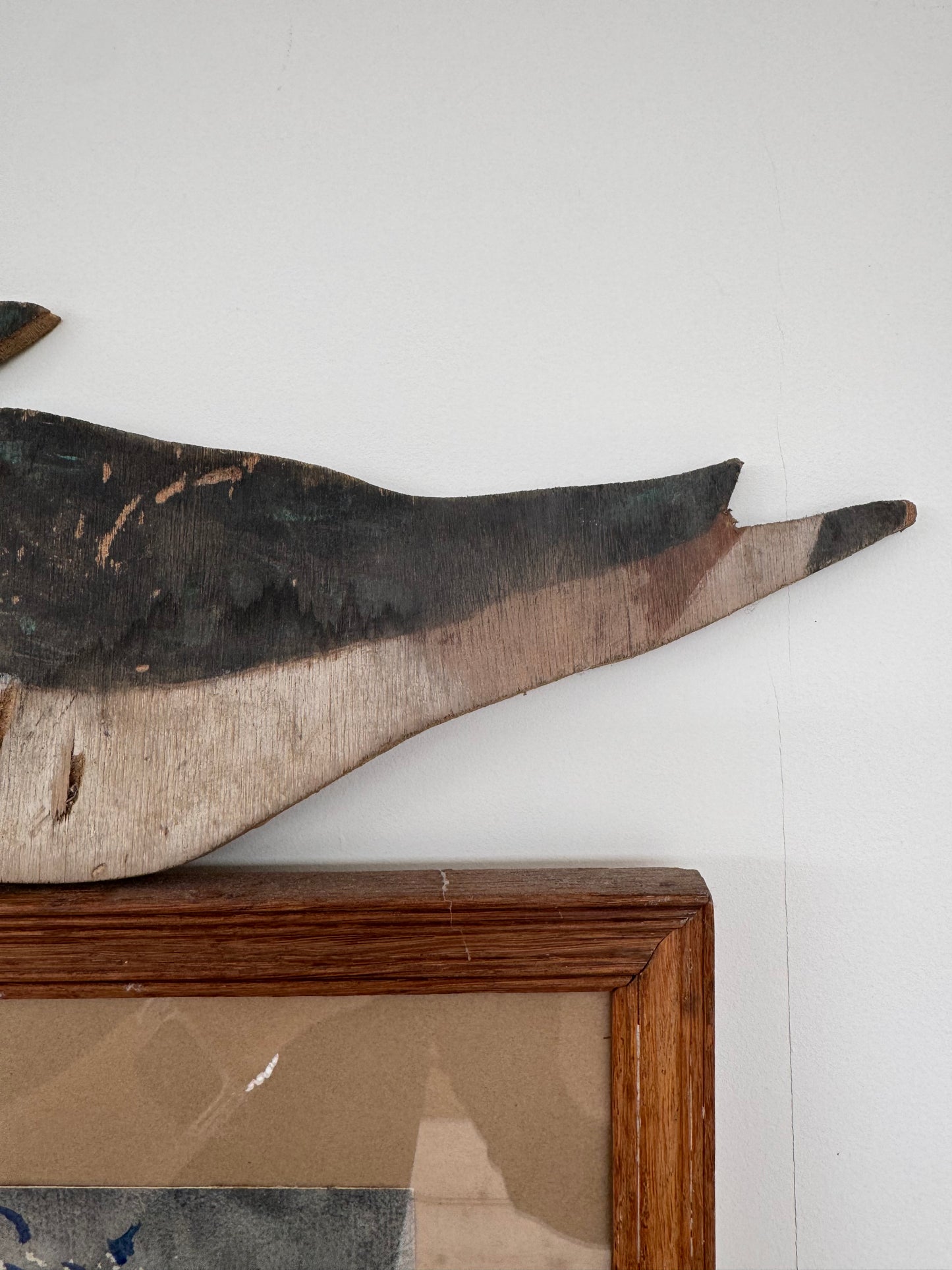 Vintage French Handmade Lapwing Decoy