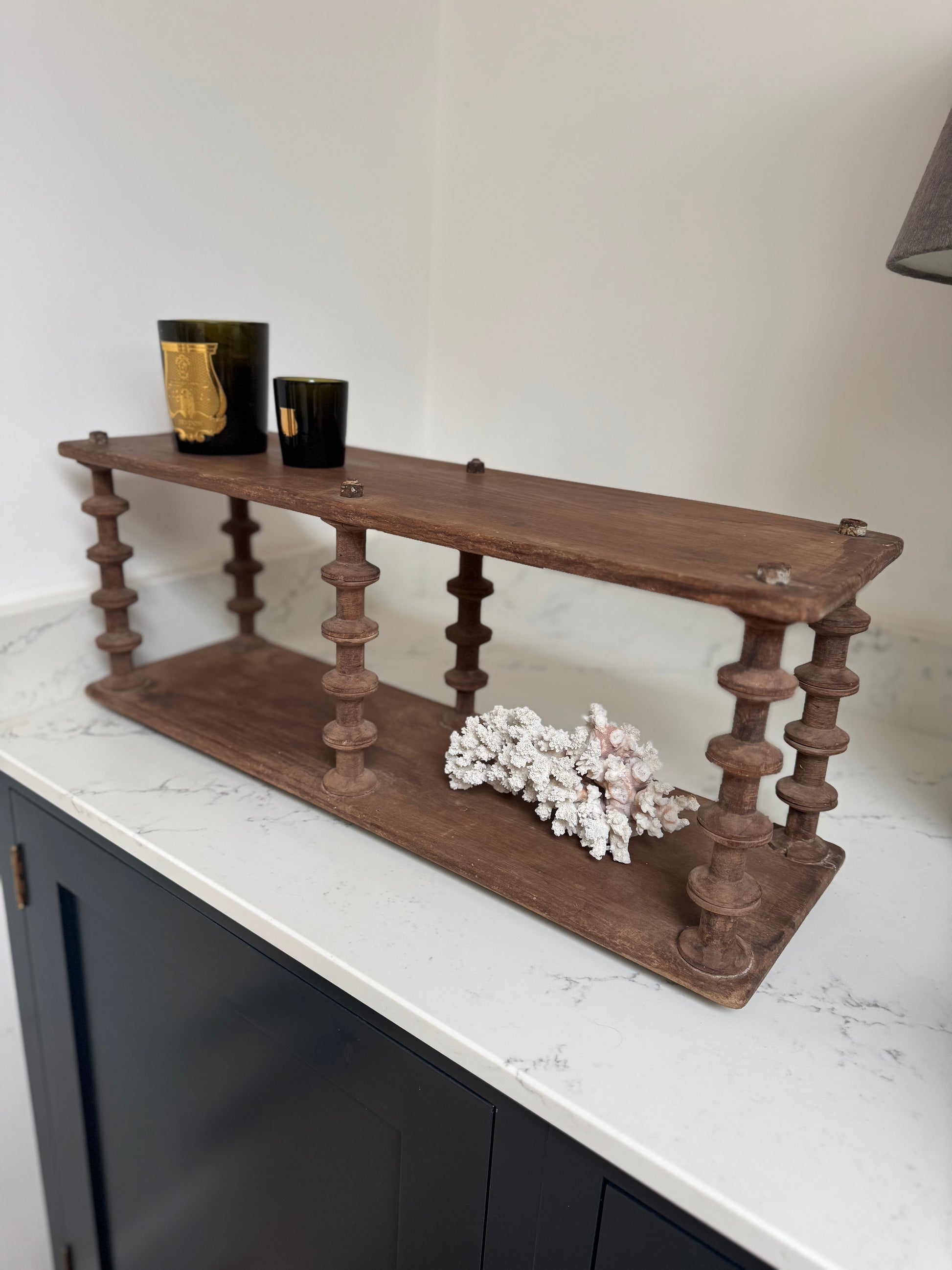 Vintage French Bobbin Spool Hanging Shelves