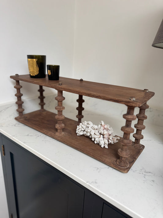 Vintage French Bobbin Spool Hanging Shelves