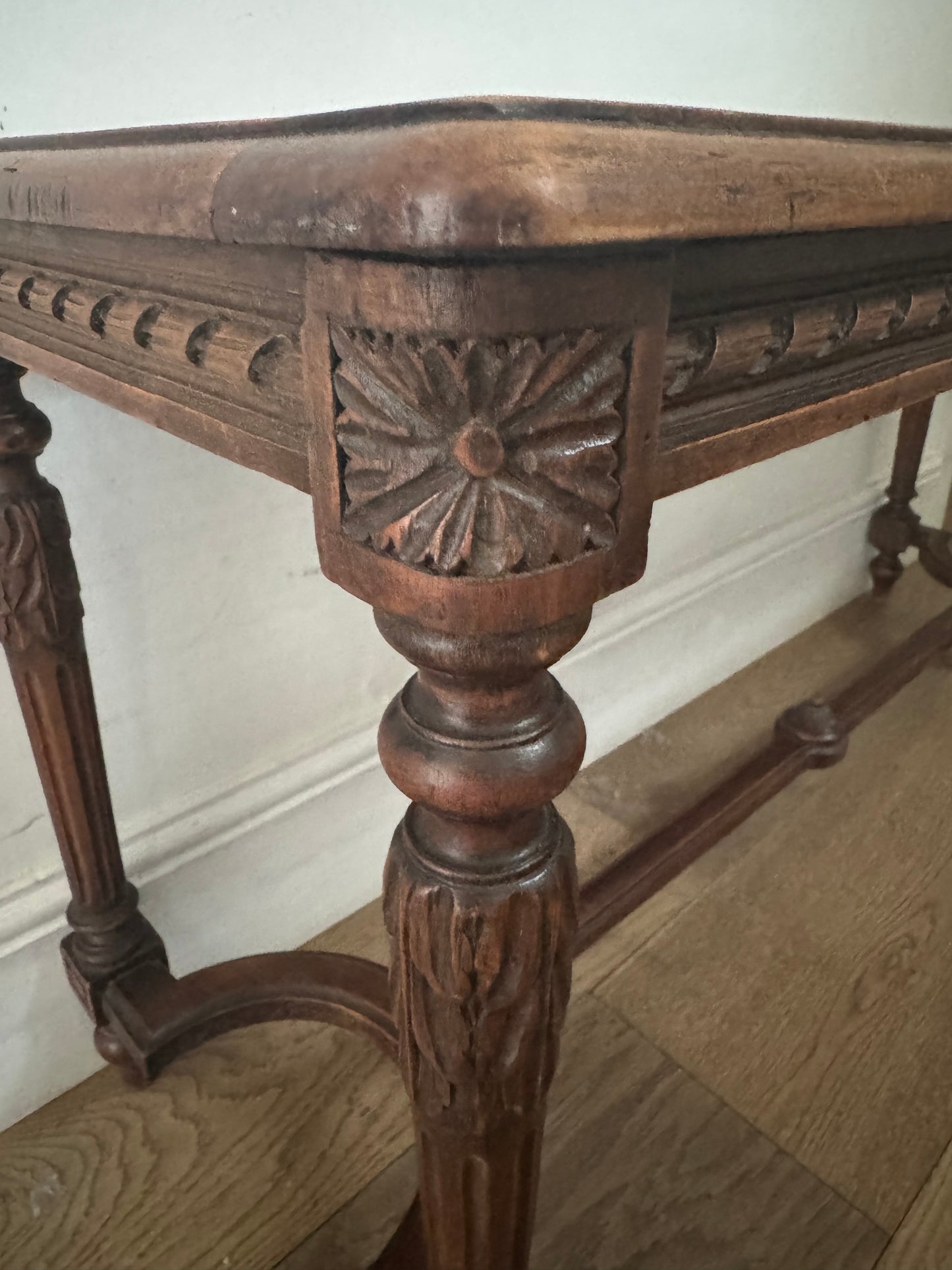 Antique French Caned Bench