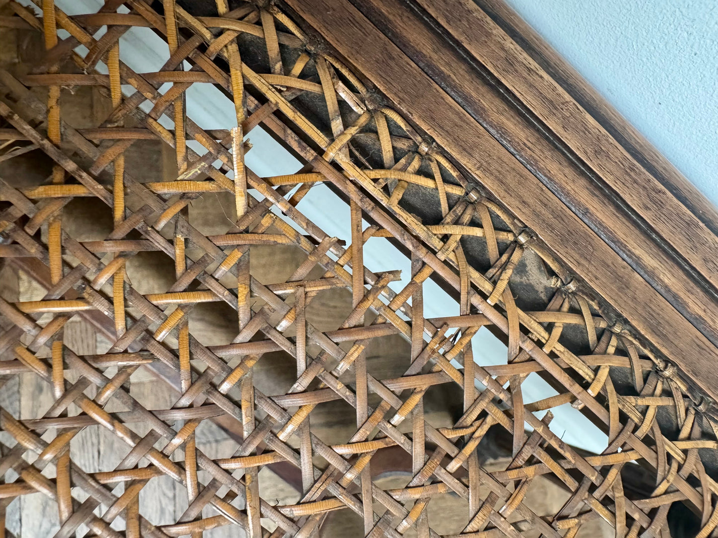 Antique French Caned Bench